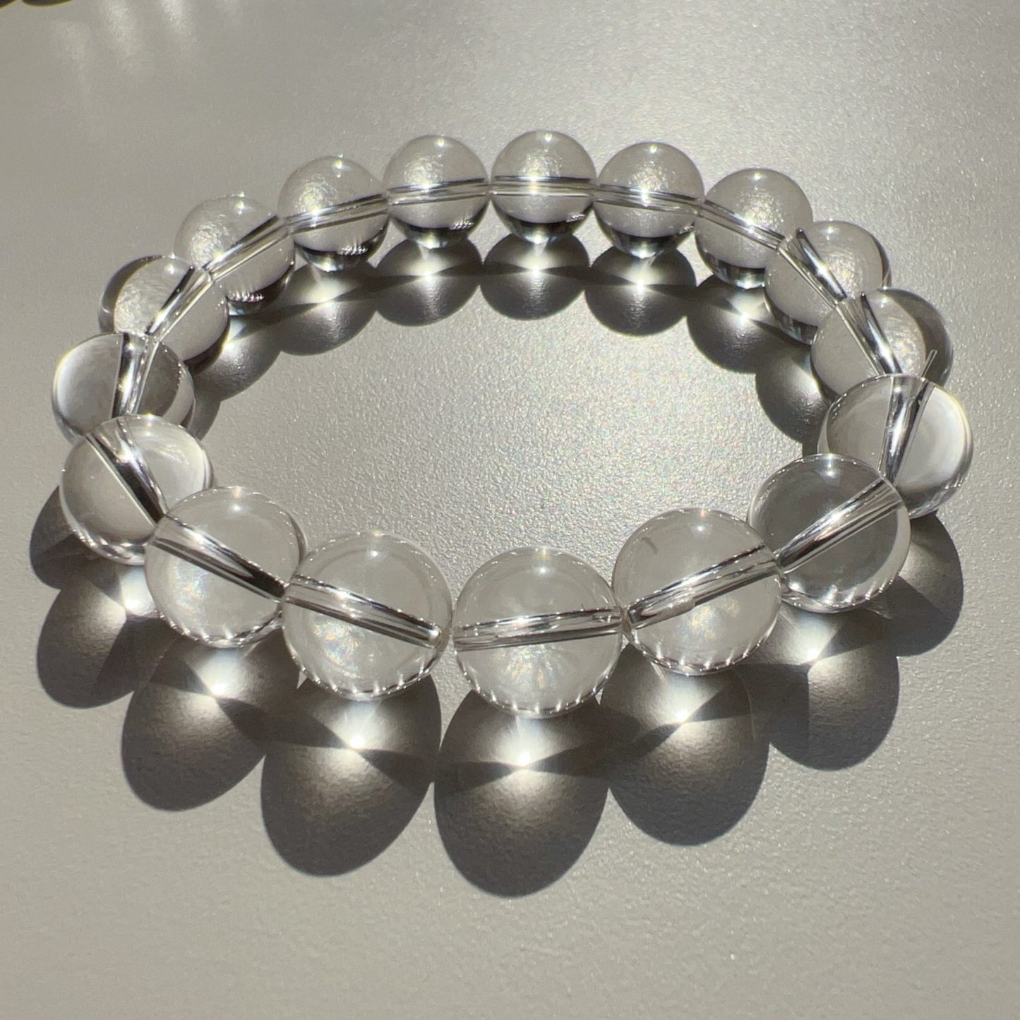 Premium Natural 12Mm Clear Quartz Bracelet | Crown Chakra Healing Crystal | Meditation Jewelry