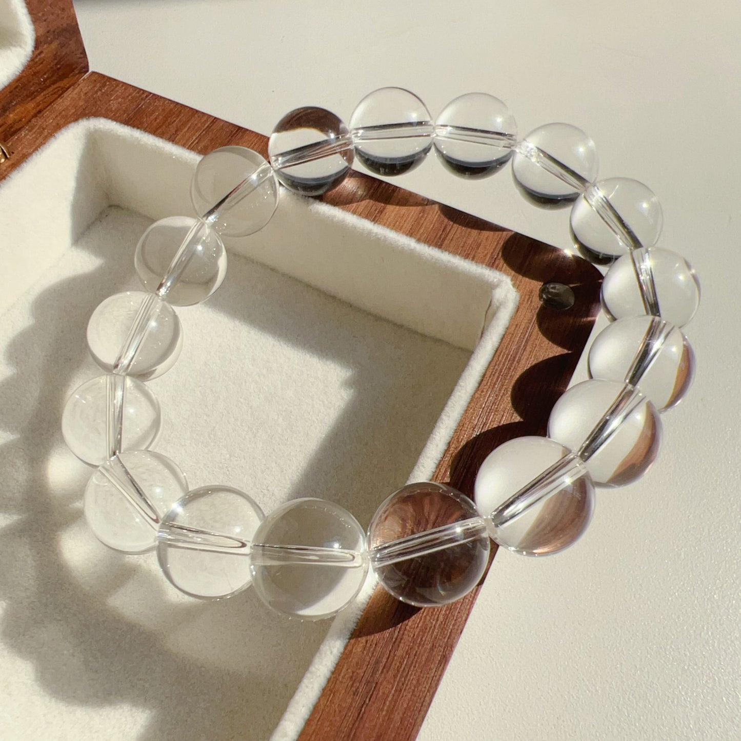 Premium Natural 12Mm Clear Quartz Bracelet | Crown Chakra Healing Crystal | Meditation Jewelry