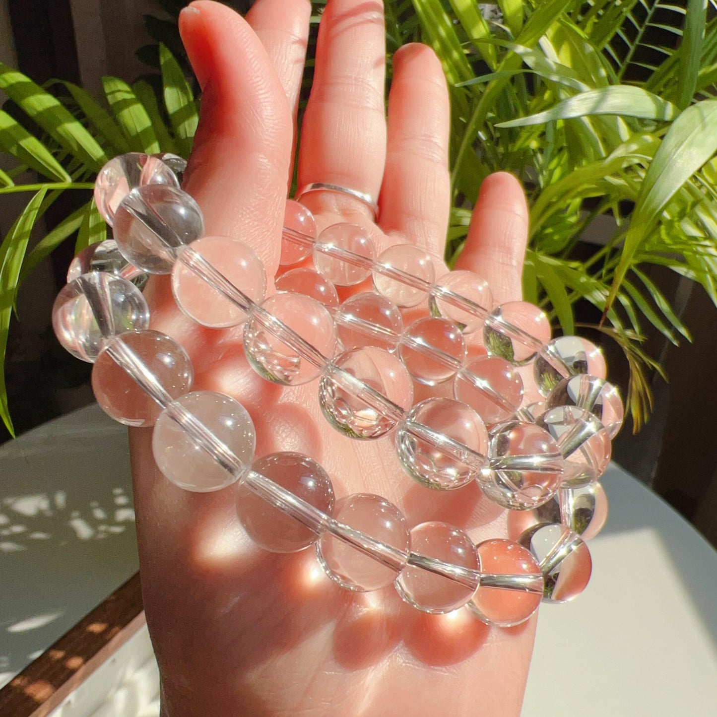 Premium Natural 12Mm Clear Quartz Bracelet | Crown Chakra Healing Crystal | Meditation Jewelry