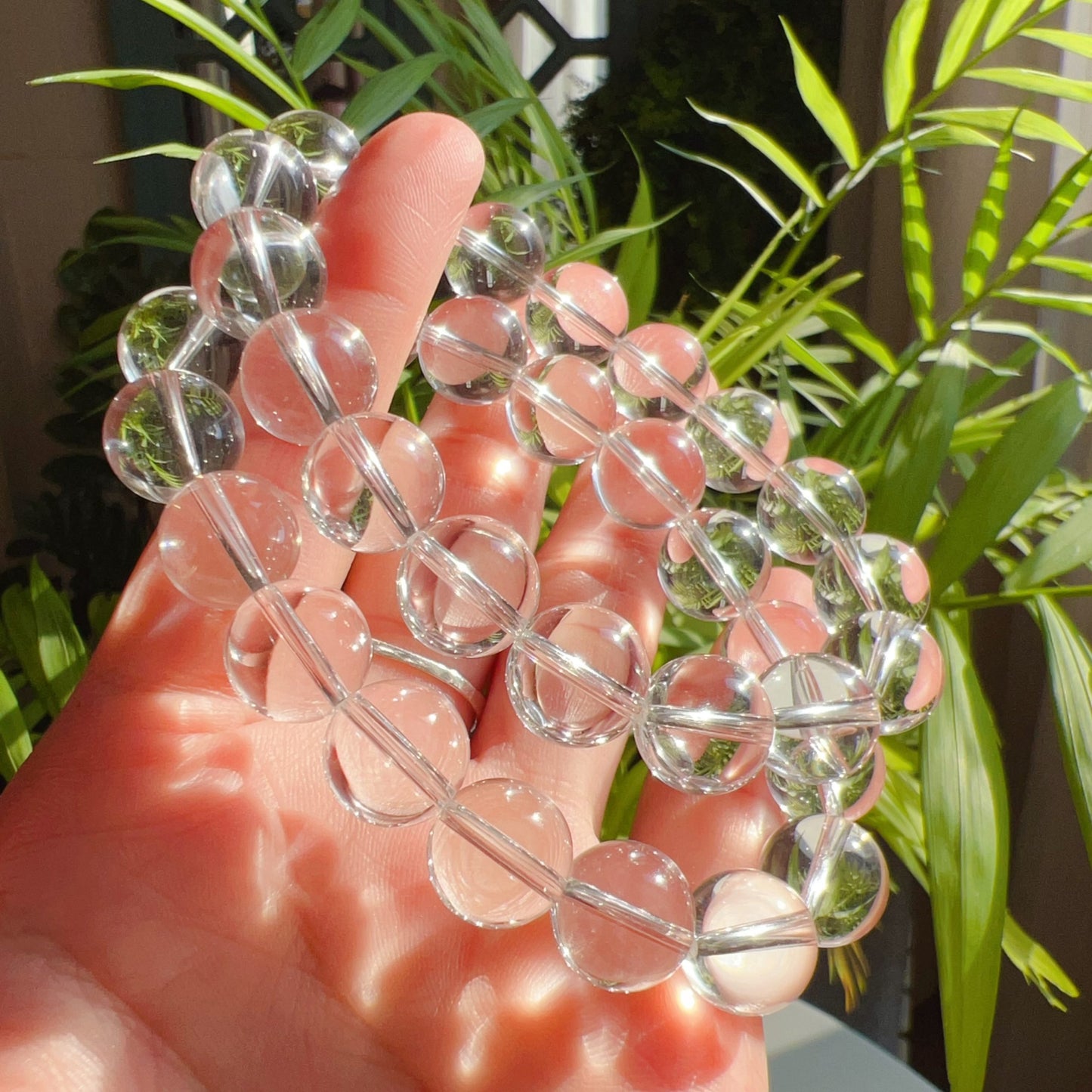 Premium Natural 12Mm Clear Quartz Bracelet | Crown Chakra Healing Crystal | Meditation Jewelry