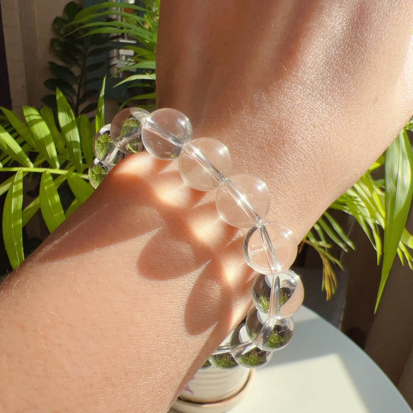 Premium Natural 12Mm Clear Quartz Bracelet | Crown Chakra Healing Crystal | Meditation Jewelry