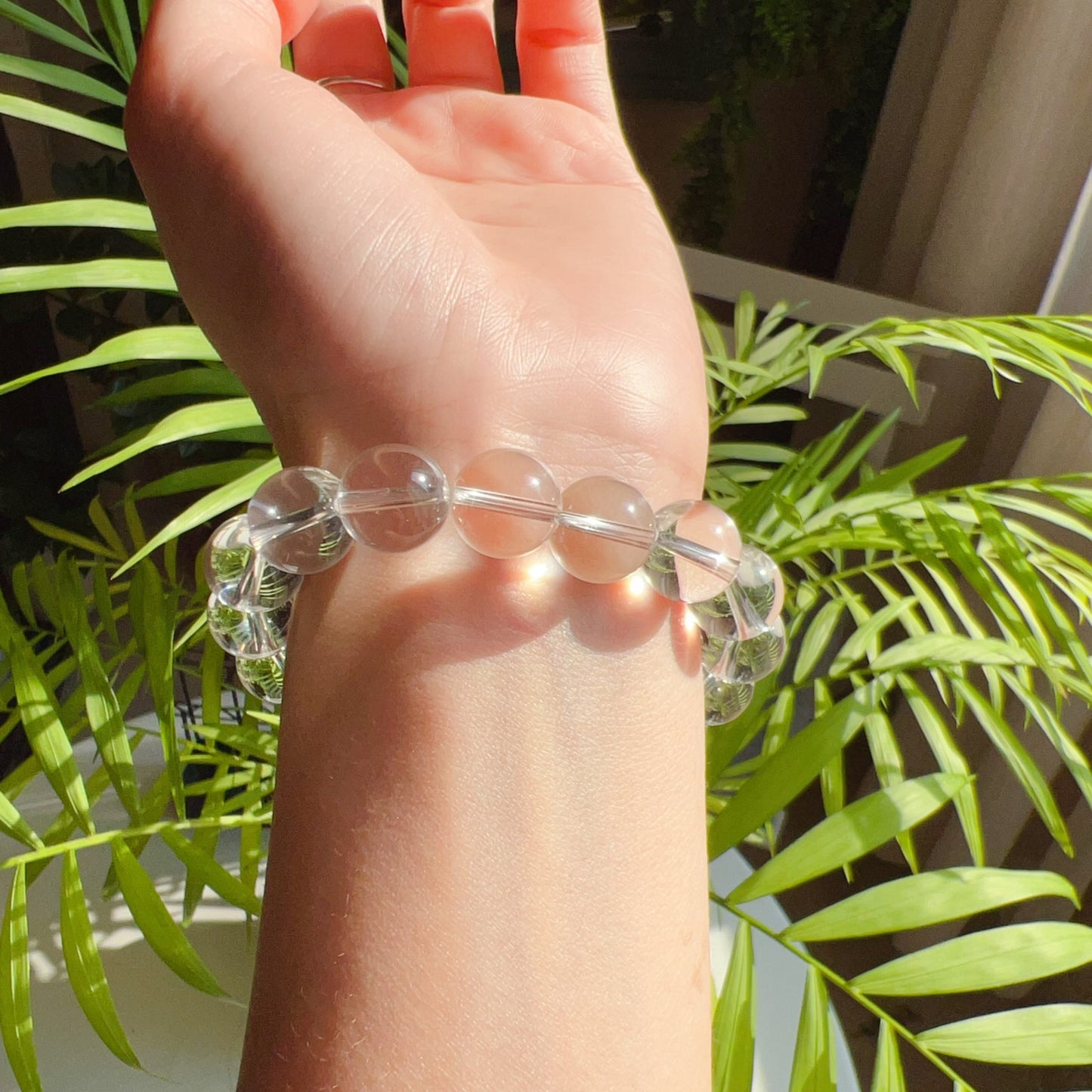Premium Natural 12Mm Clear Quartz Bracelet | Crown Chakra Healing Crystal | Meditation Jewelry