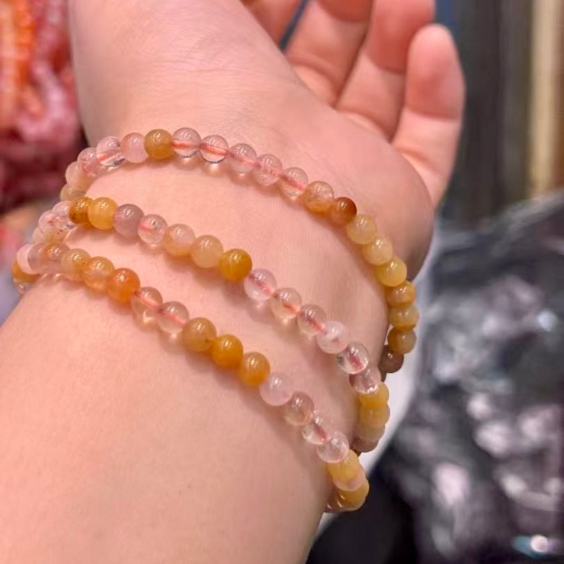 Yellow Rabbit Hair Spiritual Energy Enhancer – 5Mm+ Natural Stones For Good Fortune, Protection