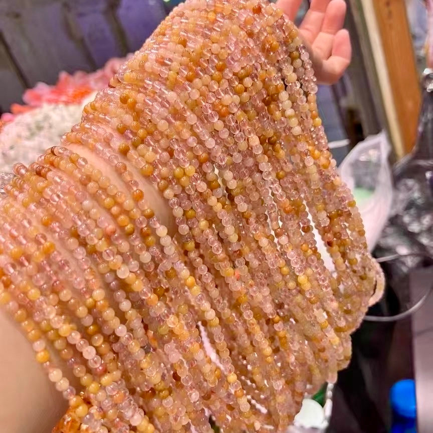 Yellow Rabbit Hair Spiritual Energy Enhancer – 5Mm+ Natural Stones For Good Fortune, Protection