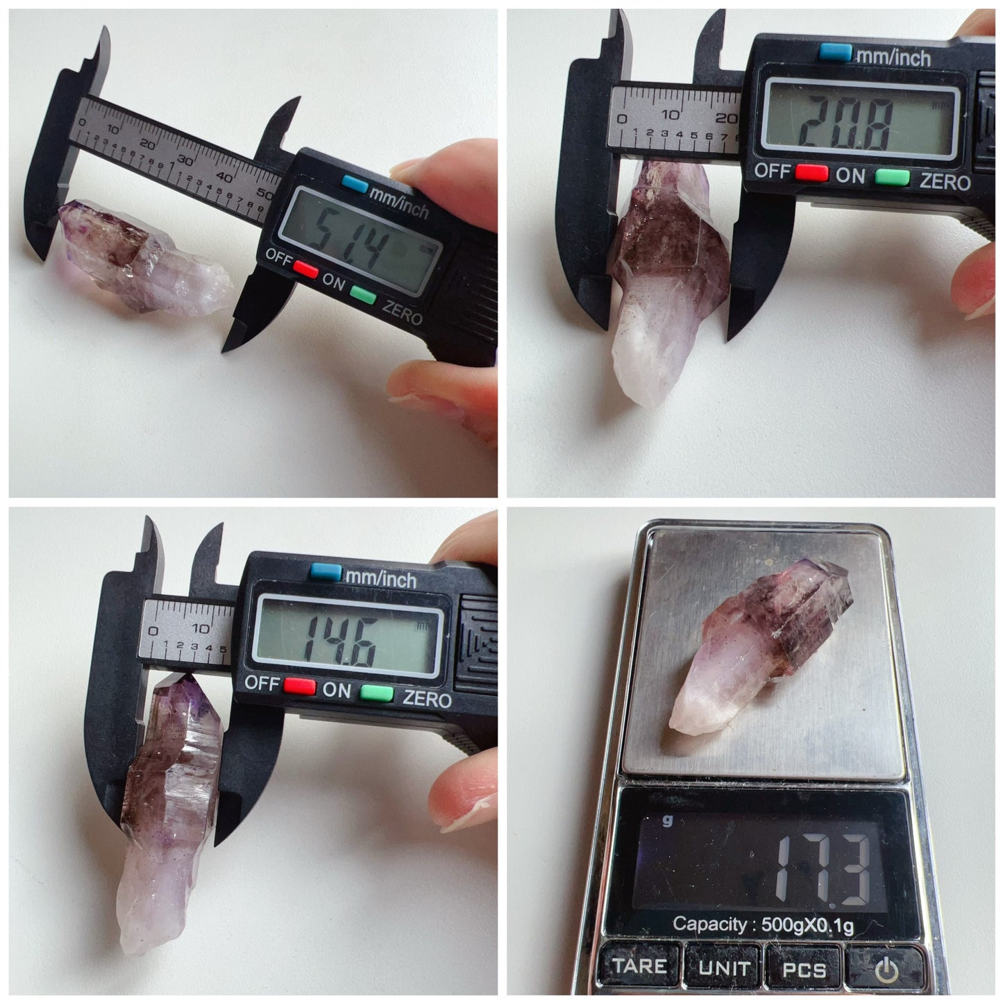 Genuine Super Seven Crystal Rough Stone 17.3G | Rare Perfect Scepter Shape | Healing Pocket Stone With Amethyst, Clear Quartz, Smoky Quartz, Cacoxenite, Rutile, Goethite, And Lepidocrocite