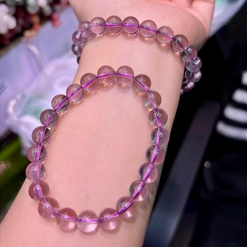 Mirror Of The Sky Natural Bolivia Amethyst Bracelet For Healing, Balance, Luxury Jewelry