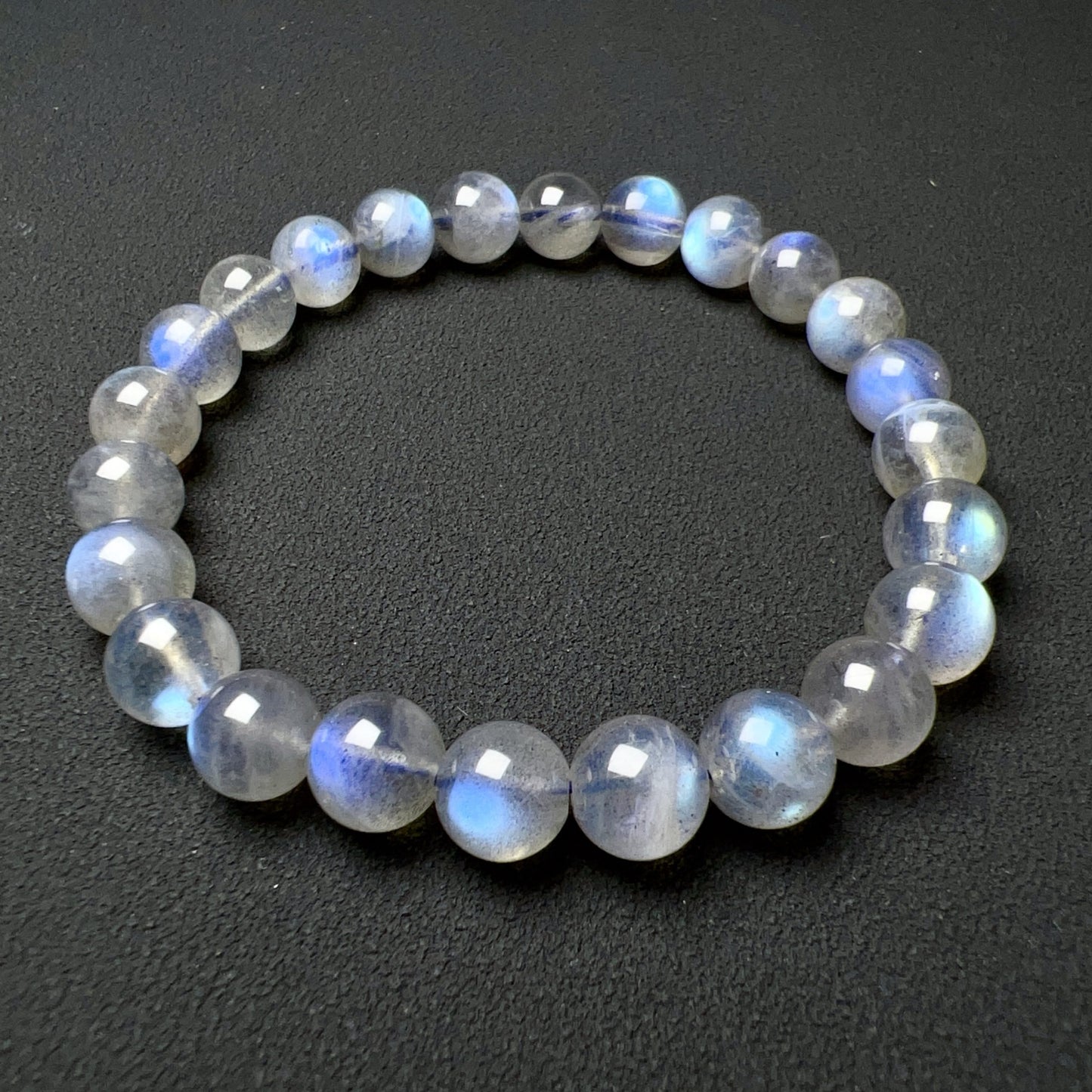 8Mm Natural Blue Flash Labradorite Bracelet For Intuition, Emotion Control And Nightmare Relief