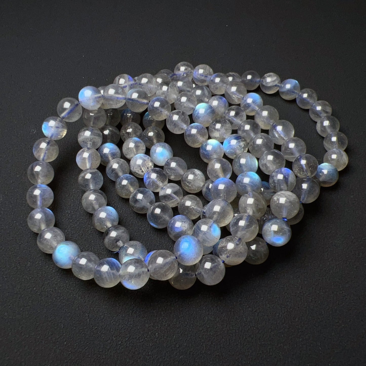 8Mm Natural Blue Flash Labradorite Bracelet For Intuition, Emotion Control And Nightmare Relief