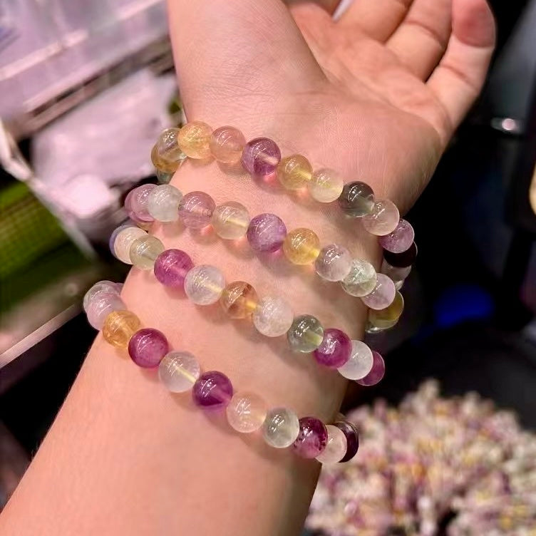 Assorted Fluorite Energy Bracelet 8Mm – Healing Jewelry For Emotional Balance