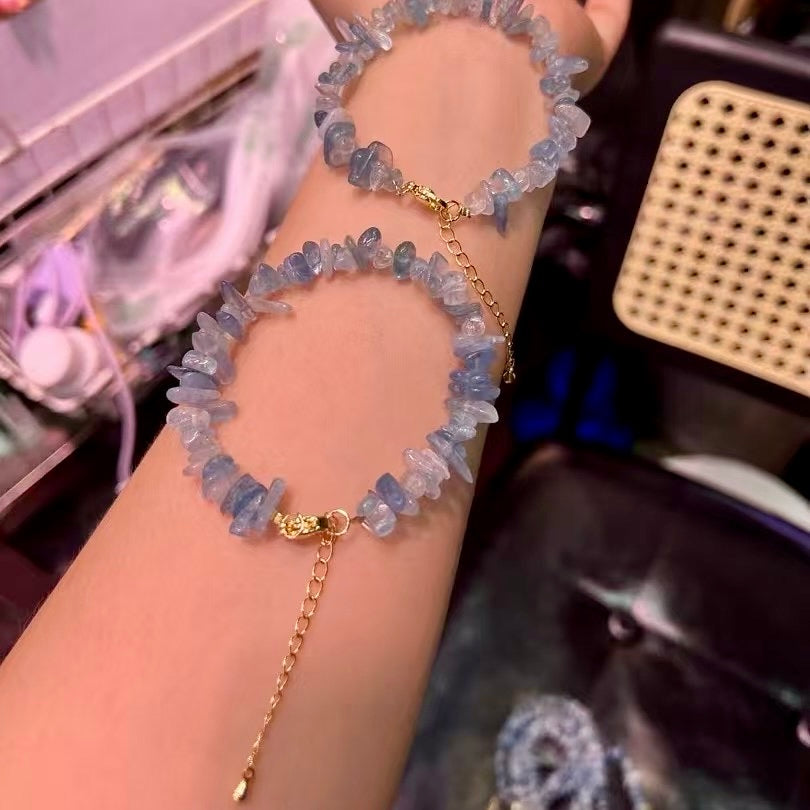 Handcrafted Aquamarine Fragment Bracelet – Unique Healing Stone Jewelry For Balance And Serenity