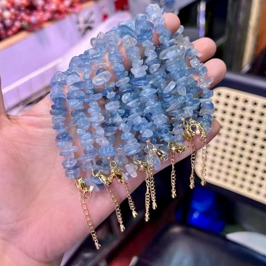 Handcrafted Aquamarine Fragment Bracelet – Unique Healing Stone Jewelry For Balance And Serenity