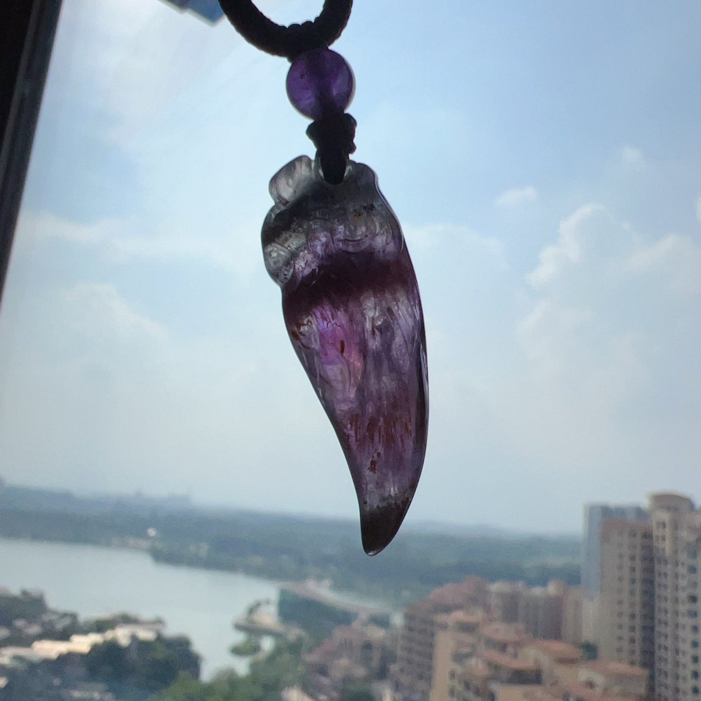 Premium 4-Color Auralite 23 Pendant Necklace | Hand-Carved Seven Chakra Healing Jewelry | Unique Crystal Gift