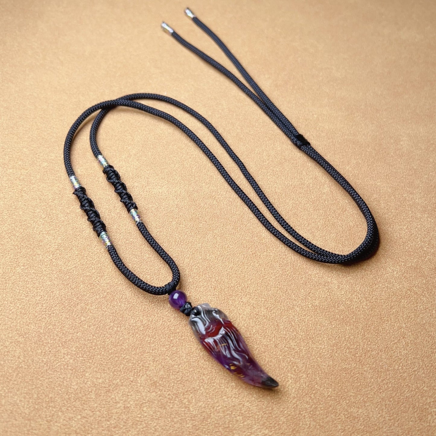 Premium 4-Color Auralite 23 Pendant Necklace | Hand-Carved Seven Chakra Healing Jewelry | Unique Crystal Gift