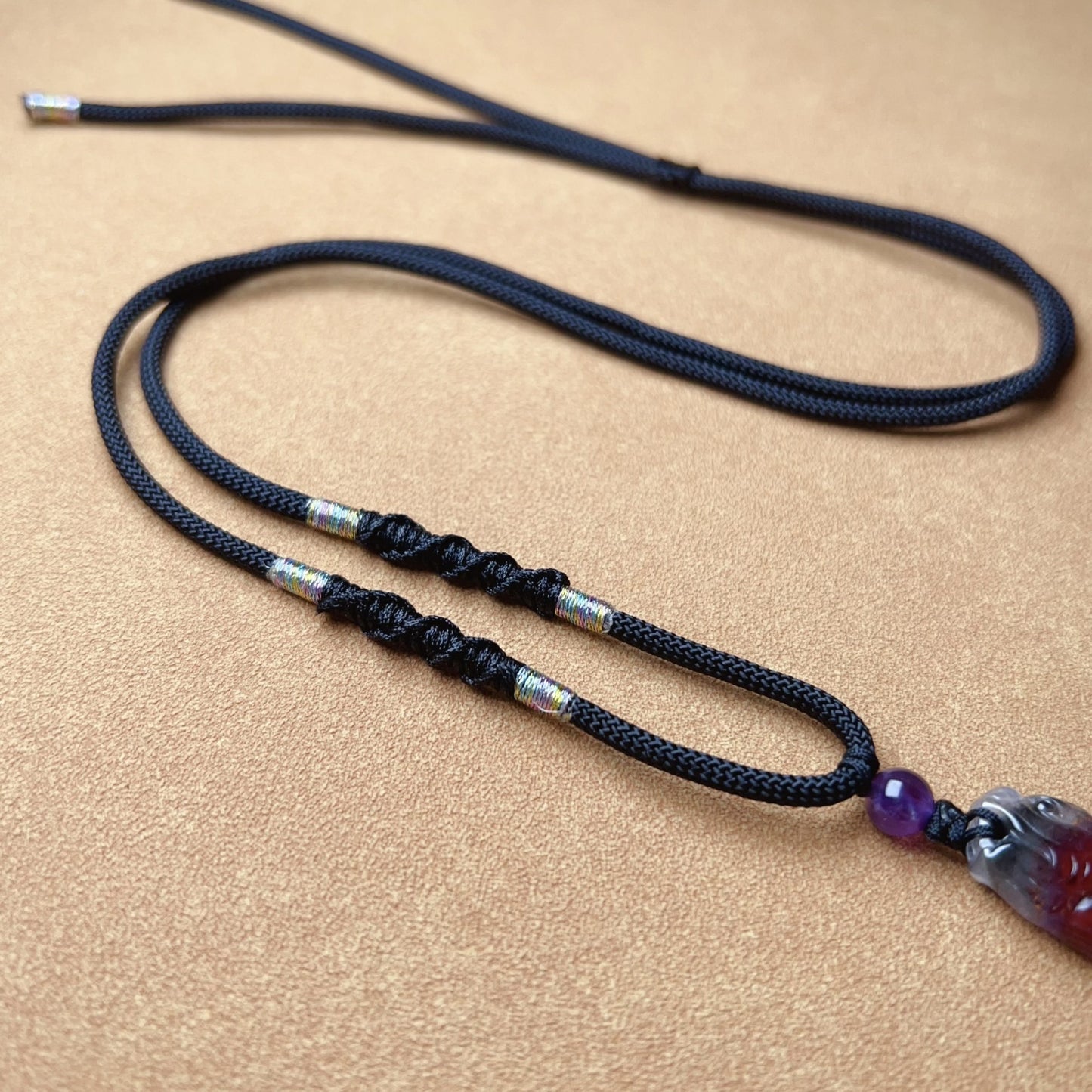 Premium 4-Color Auralite 23 Pendant Necklace | Hand-Carved Seven Chakra Healing Jewelry | Unique Crystal Gift
