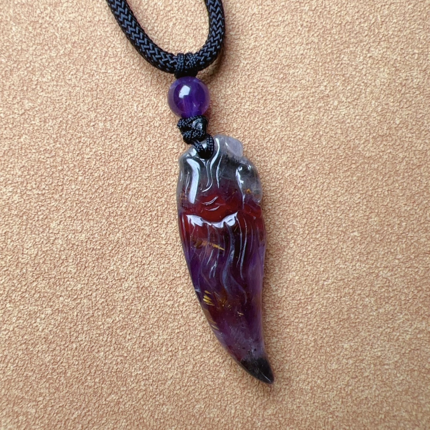 Premium 4-Color Auralite 23 Pendant Necklace | Hand-Carved Seven Chakra Healing Jewelry | Unique Crystal Gift
