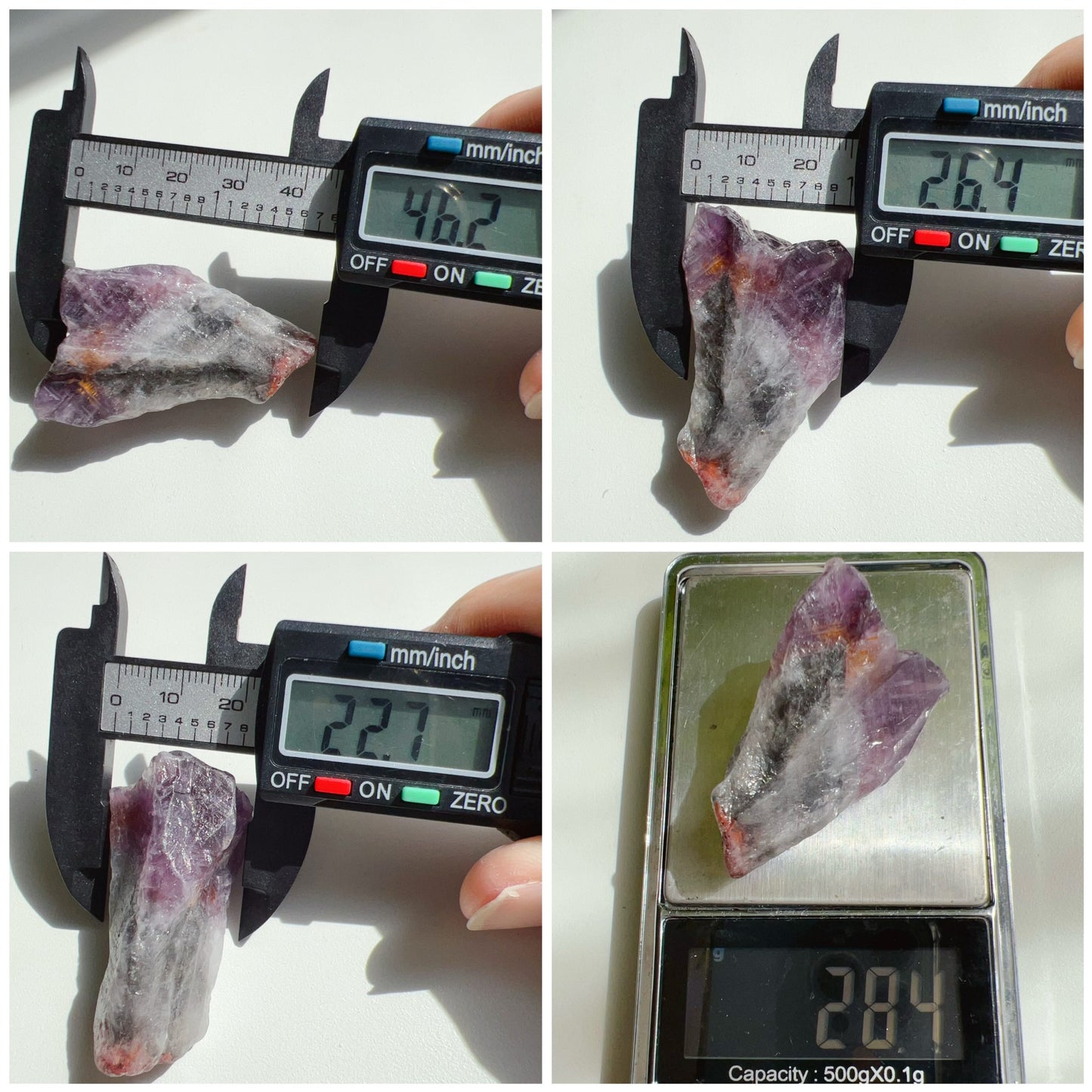 4-Color Auralite 23 Rough Stone | Authentic Seven Chakra Healing Pocket Stone | Unique Crystal Gift For Spiritual Growth