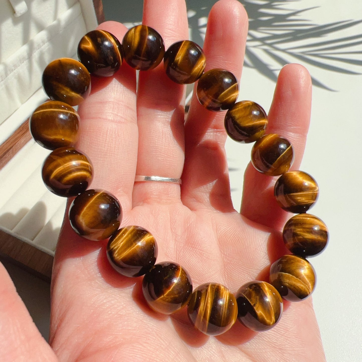 Stunning Brown Tiger Eye Bracelet | 12Mm Healing Stone Beads Jewelry | Energize Your Spirit And Elevate Your Style
