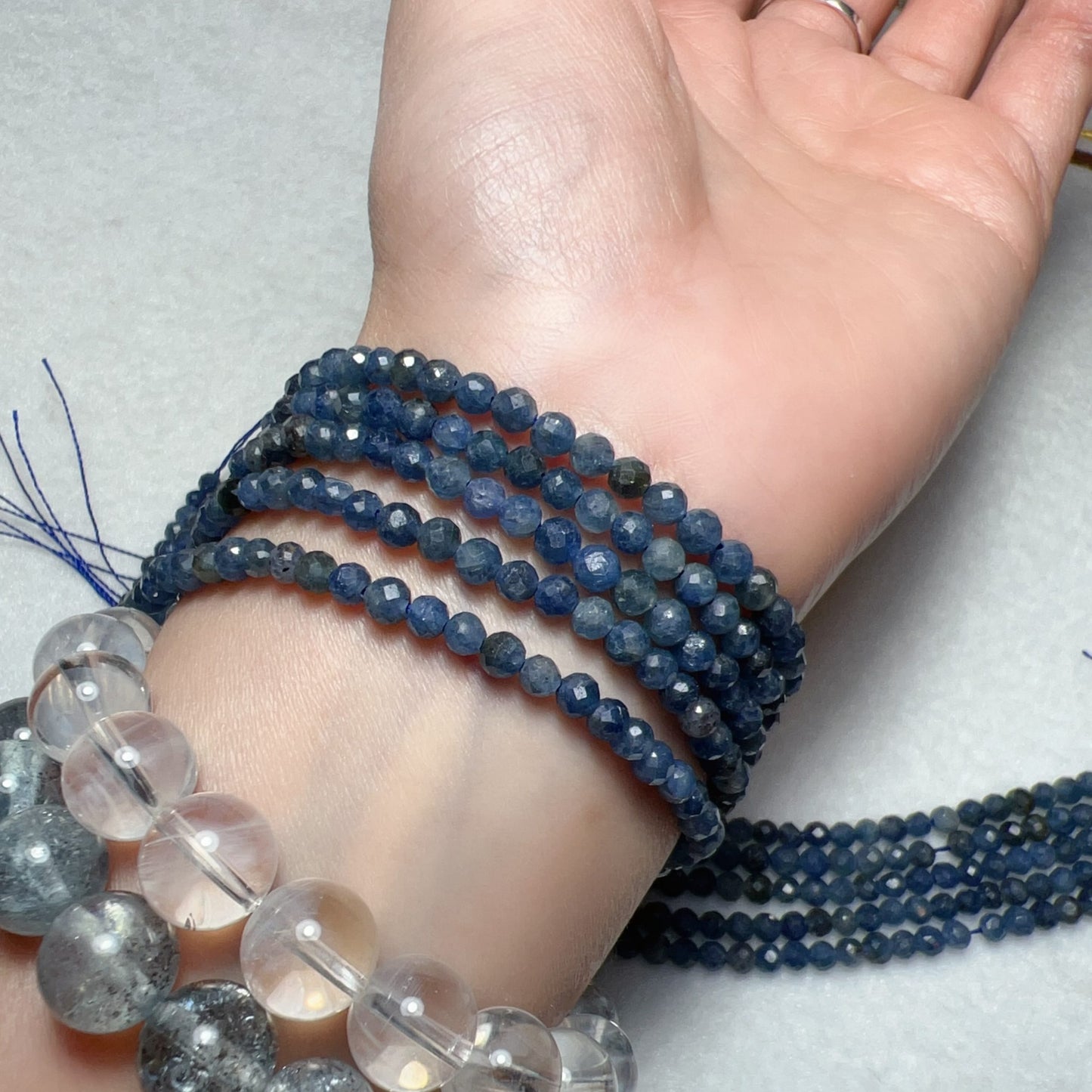 4Mm Natural Faceted Sapphire Bead Strands For Diy Jewelry Projects