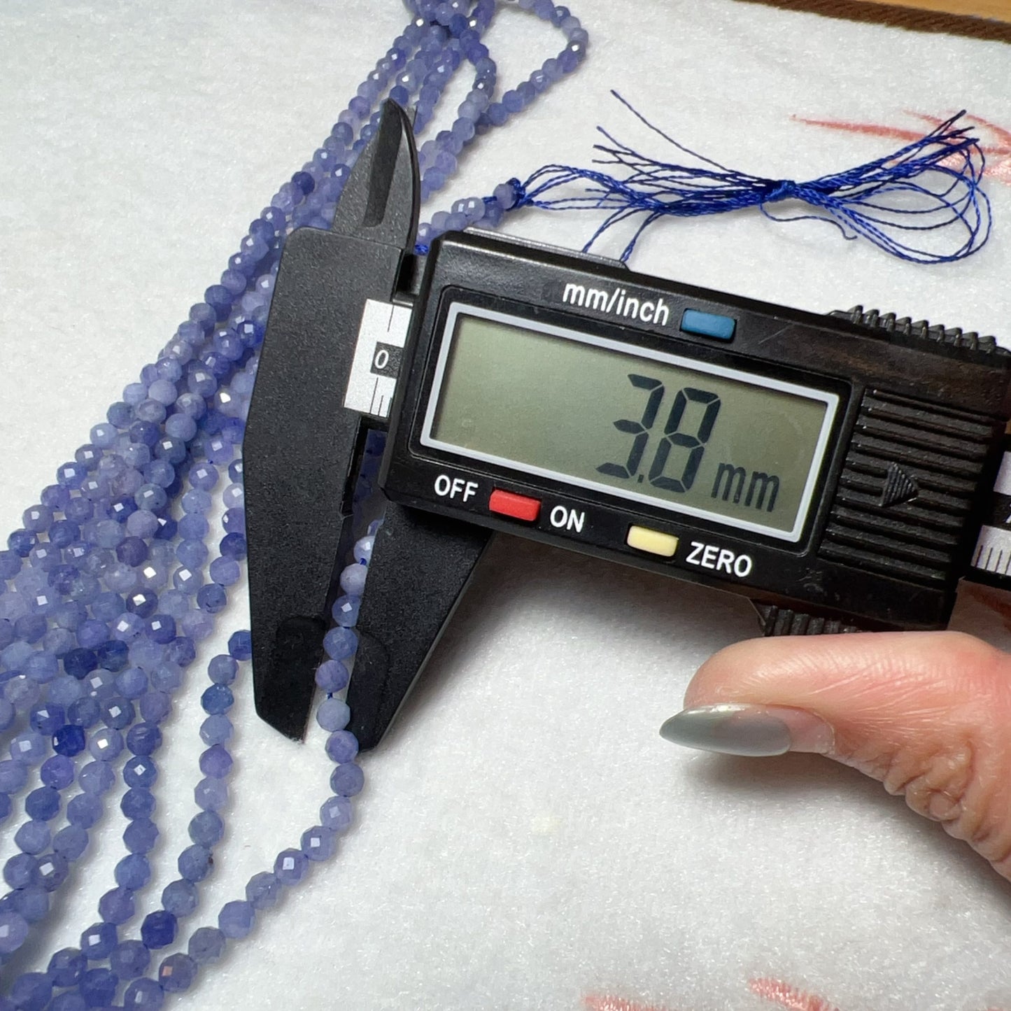 4Mm Natural Faceted Violet Tanzanite Round Bead Strands For Diy Jewelry Project