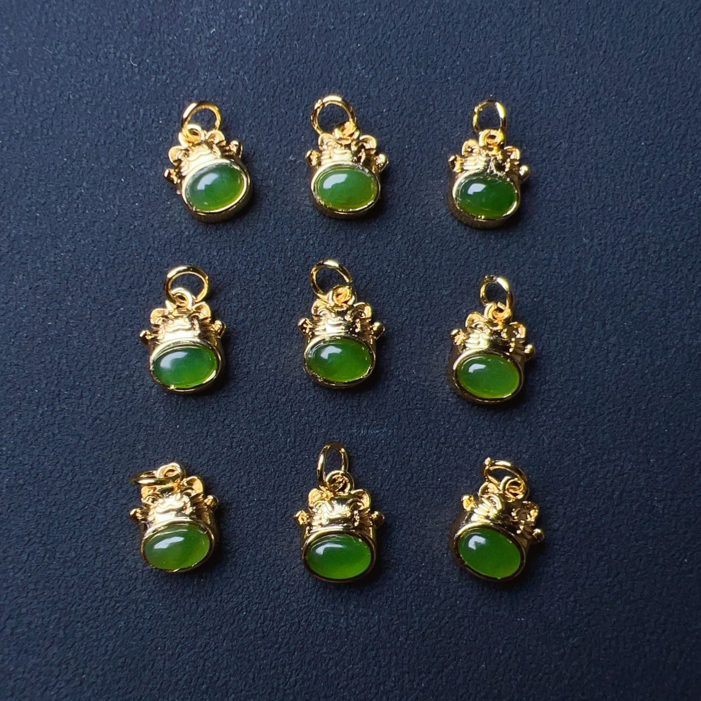 Natural Green Nephrite Maneki Neko Pendant – Adorable Diy Jewelry Components For Unique Craft Projects