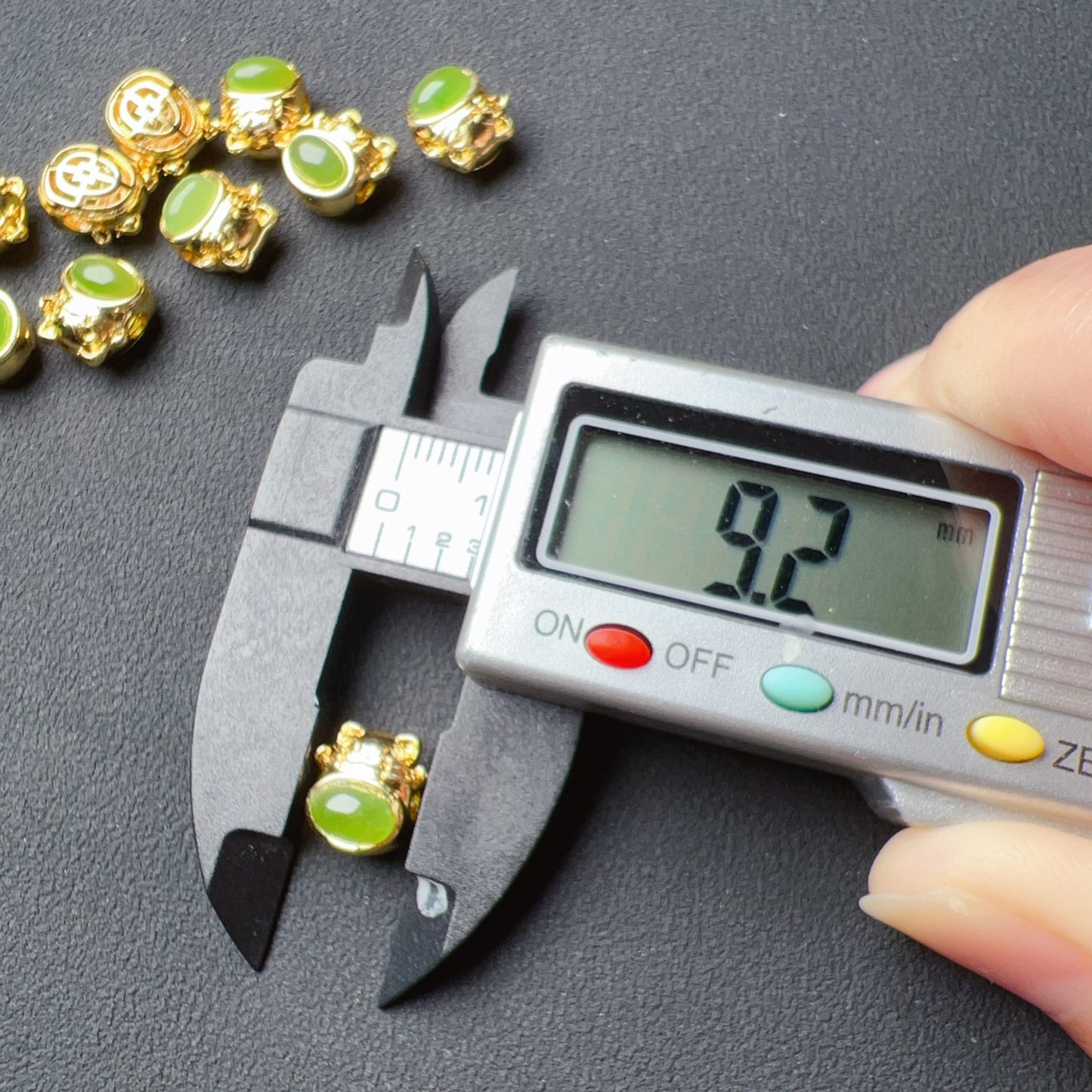 Natural Green Nephrite Maneki Neko Bead Charms – Adorable Diy Jewelry Components For Unique Craft Projects
