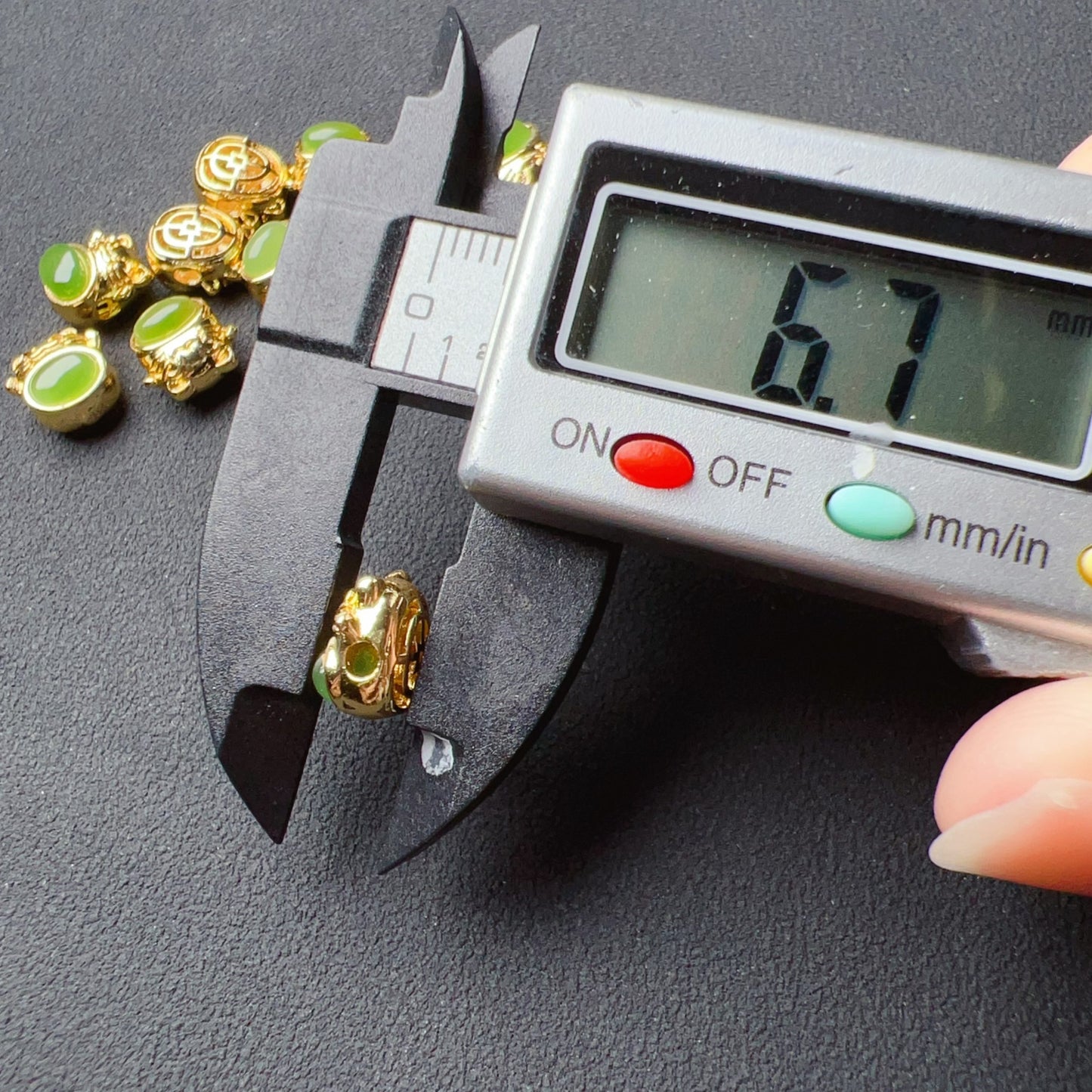 Natural Green Nephrite Maneki Neko Bead Charms – Adorable Diy Jewelry Components For Unique Craft Projects