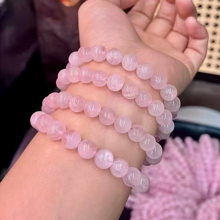 Rose Quartz Bracelet – 9Mm+ Stones For Love, Harmony, Relationships, Self-Love