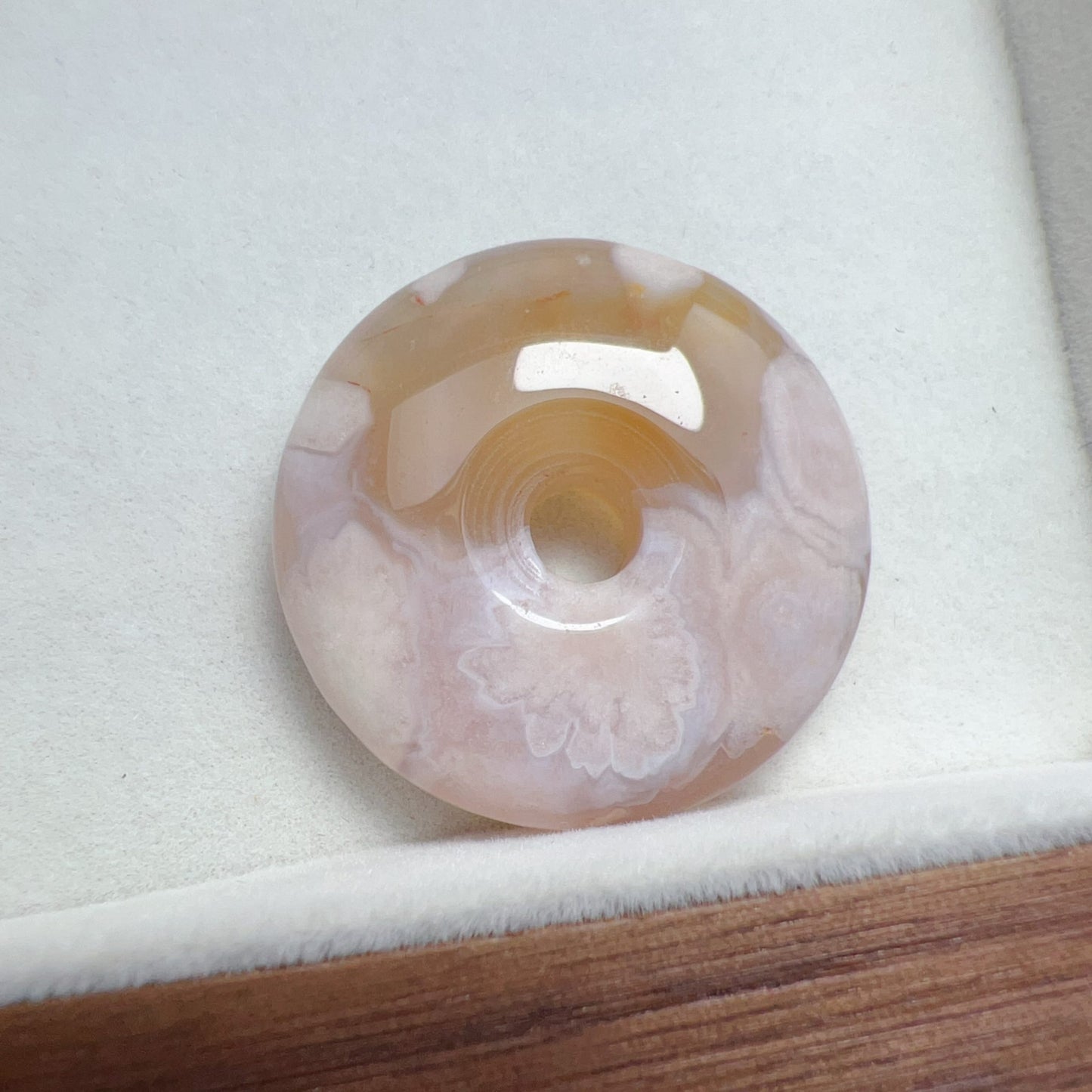 Unique Pattern Cherry Blossom Agate Amulet Pendant | Sakura Agate Jewelry Findings For Diy Projects