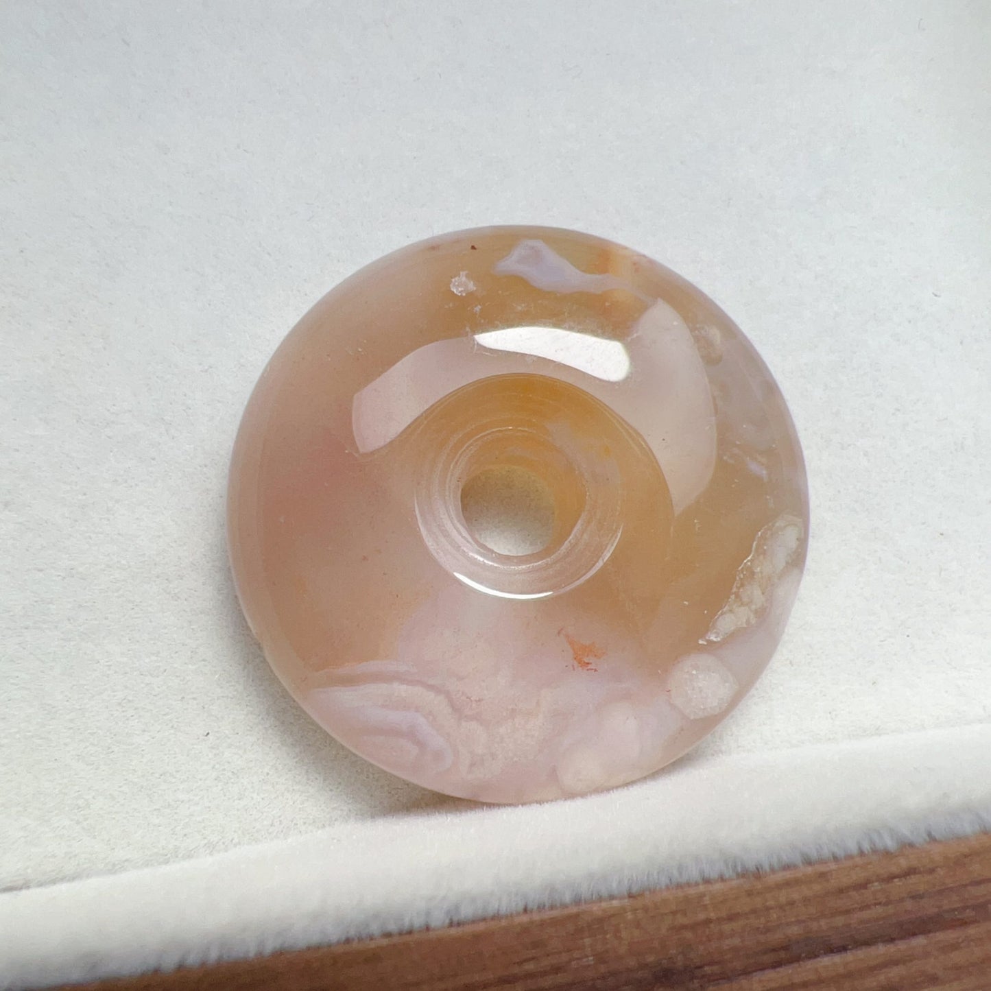 Unique Pattern Cherry Blossom Agate Amulet Pendant | Sakura Agate Jewelry Findings For Diy Projects