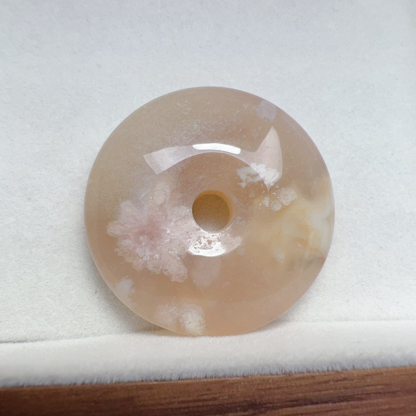 Beautiful Cherry Blossom Agate Amulet Pendant | Sakura Agate Jewelry Findings For Diy Projects