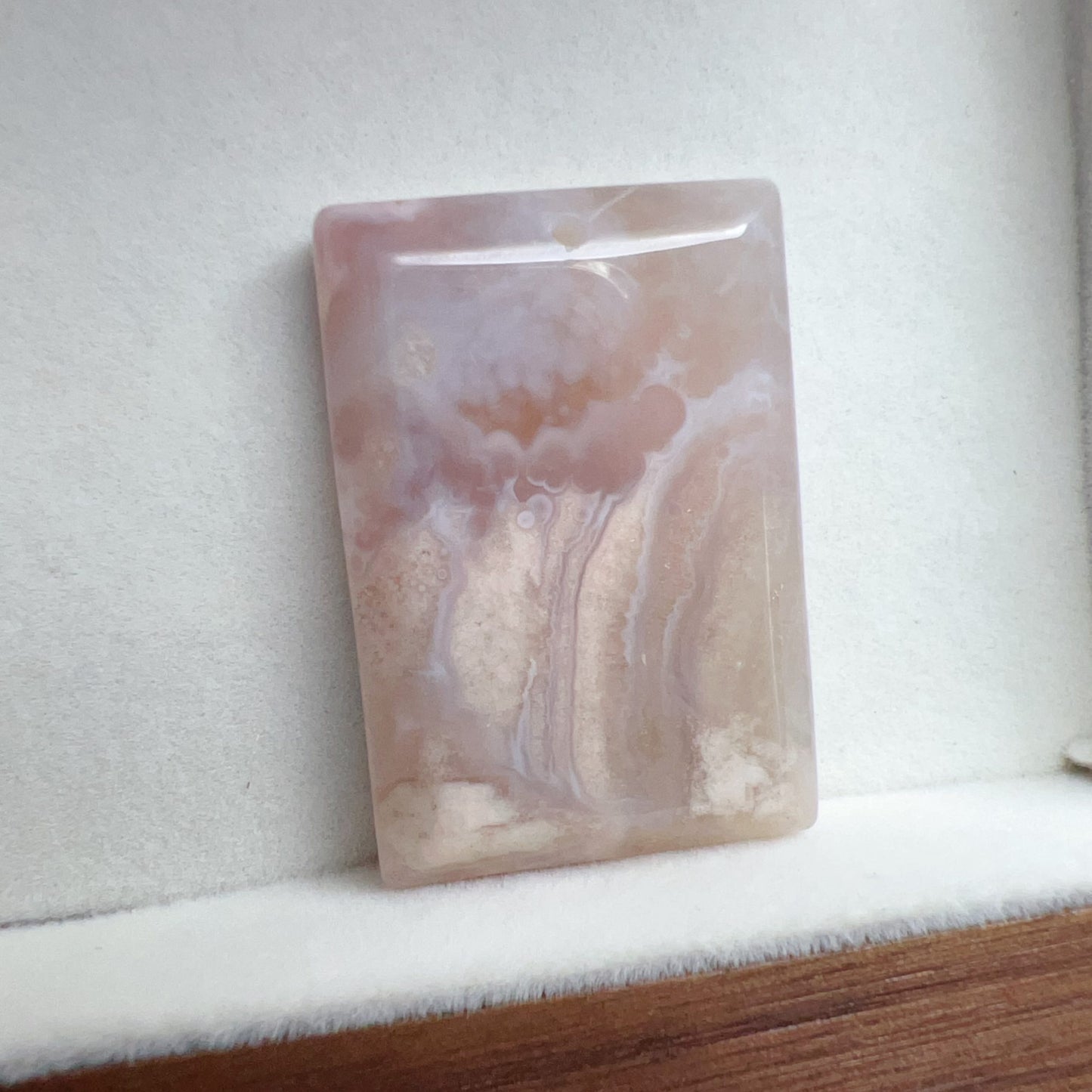 Natural Cherry Blossom Agate Flat Pendant | Sakura Agate Jewelry Findings For Diy Projects