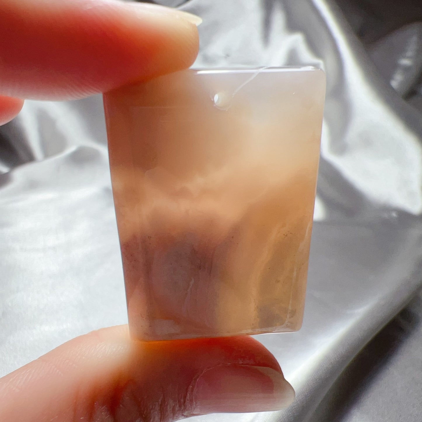 Natural Cherry Blossom Agate Flat Pendant | Sakura Agate Jewelry Findings For Diy Projects