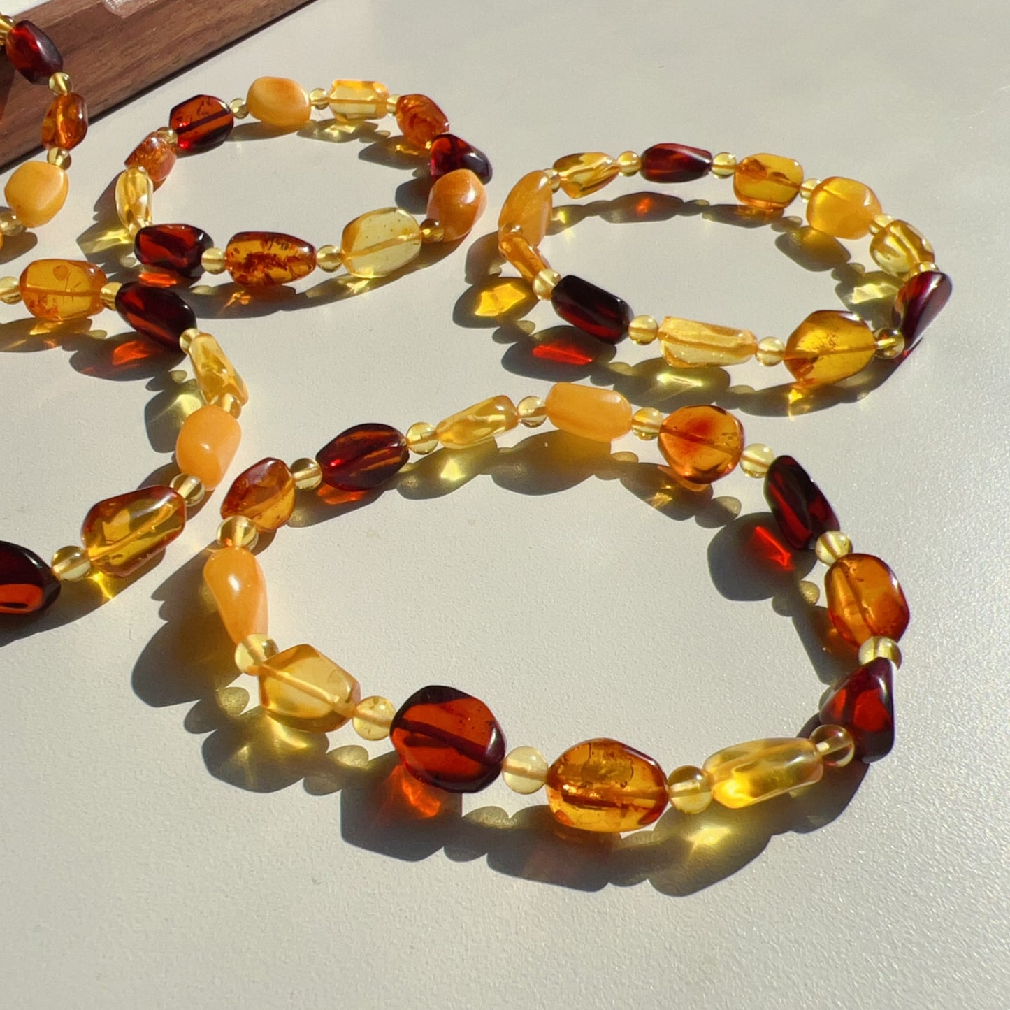 Assorted Genuine Irregular Amber Bracelet | Lucky Stone For Aries, Gemini, Leo, Virgo