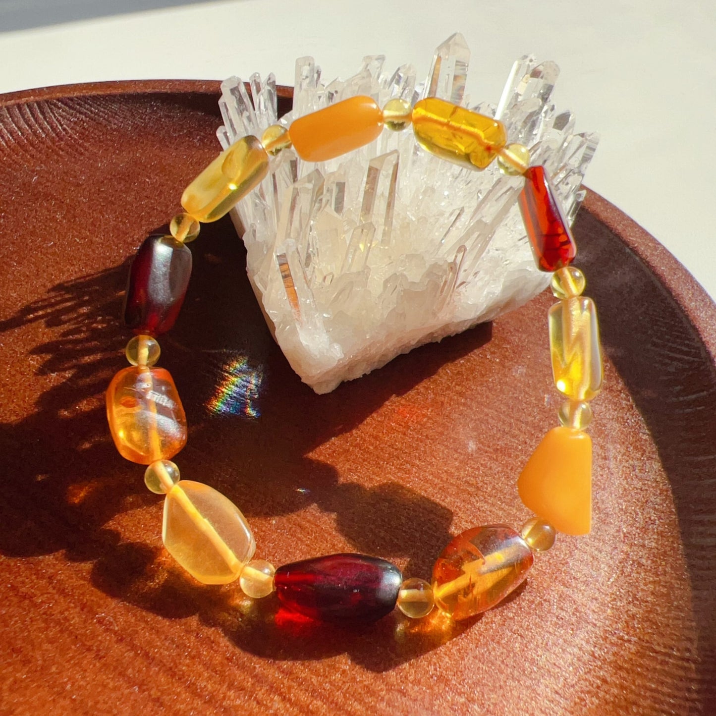 Assorted Genuine Irregular Amber Bracelet | Lucky Stone For Aries, Gemini, Leo, Virgo