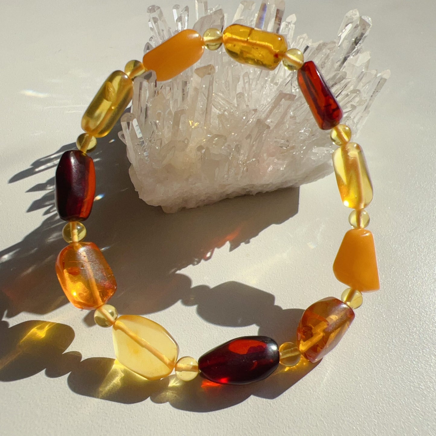 Assorted Genuine Irregular Amber Bracelet | Lucky Stone For Aries, Gemini, Leo, Virgo