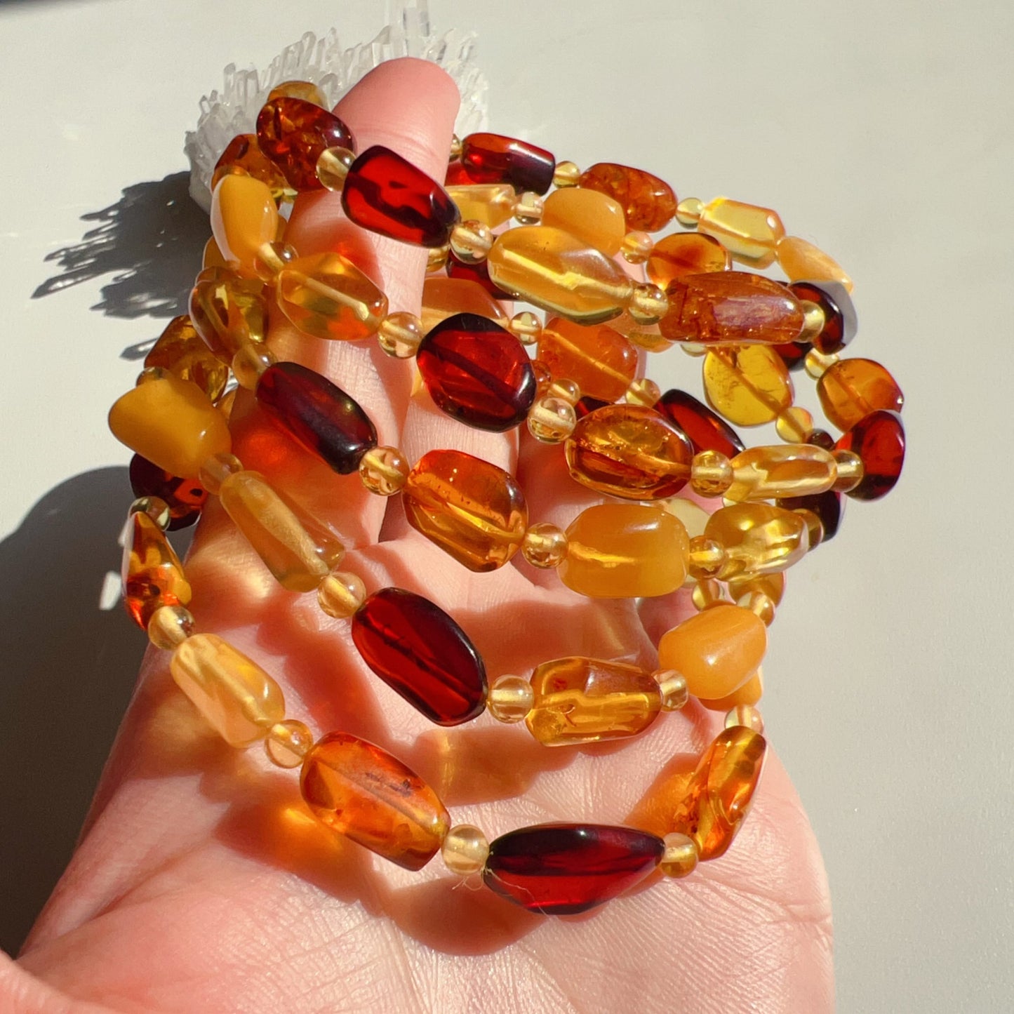 Assorted Genuine Irregular Amber Bracelet | Lucky Stone For Aries, Gemini, Leo, Virgo