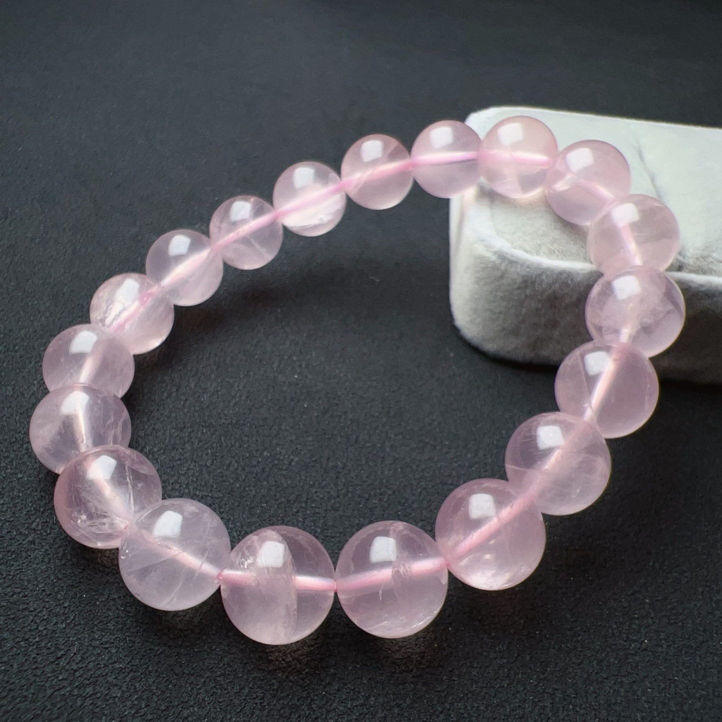 Natural Pink Rose Quartz Bracelet 10Mm | Mozambique Gemstone | Heart Chakra Love Healing Jewelry