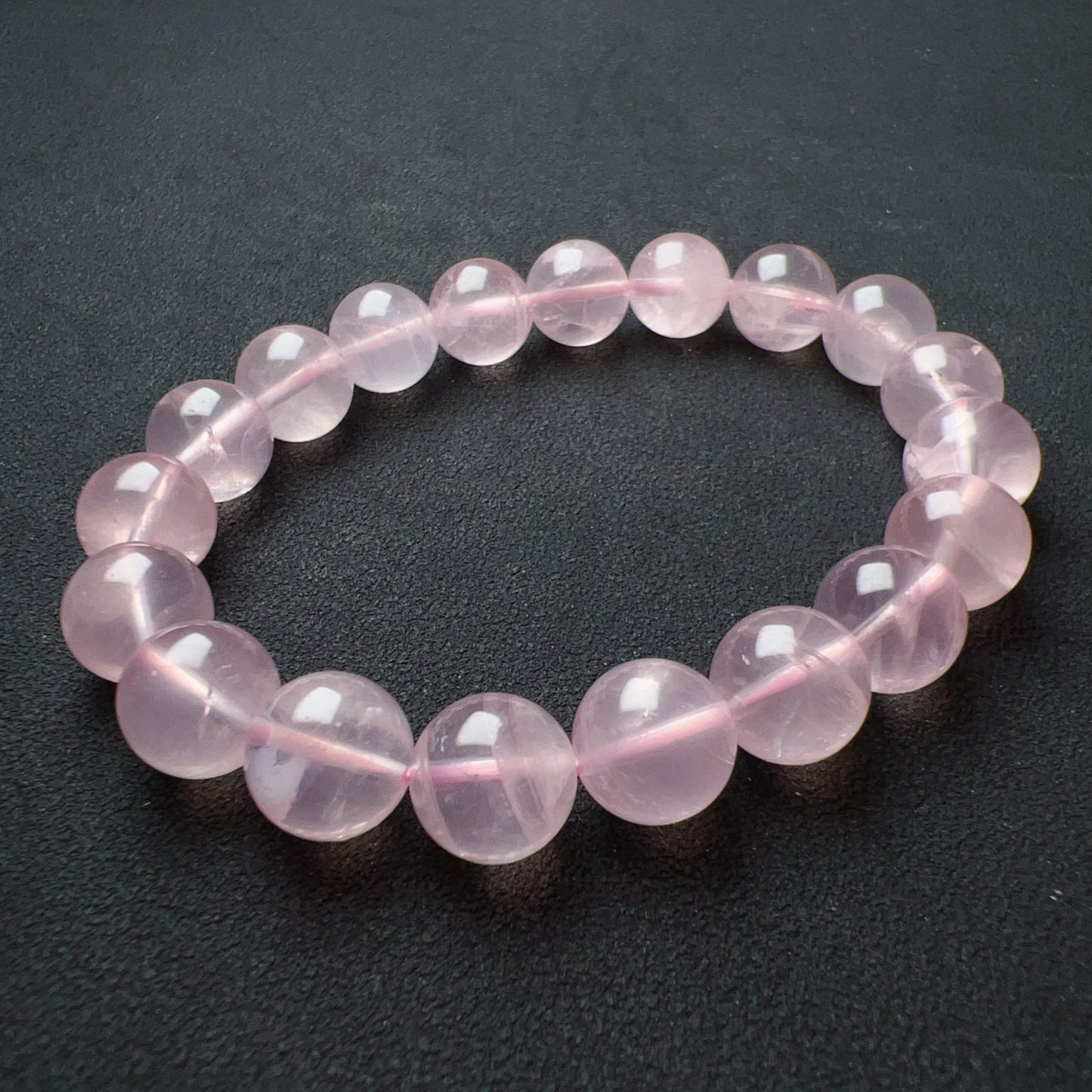 Natural Pink Rose Quartz Bracelet 10Mm | Mozambique Gemstone | Heart Chakra Love Healing Jewelry