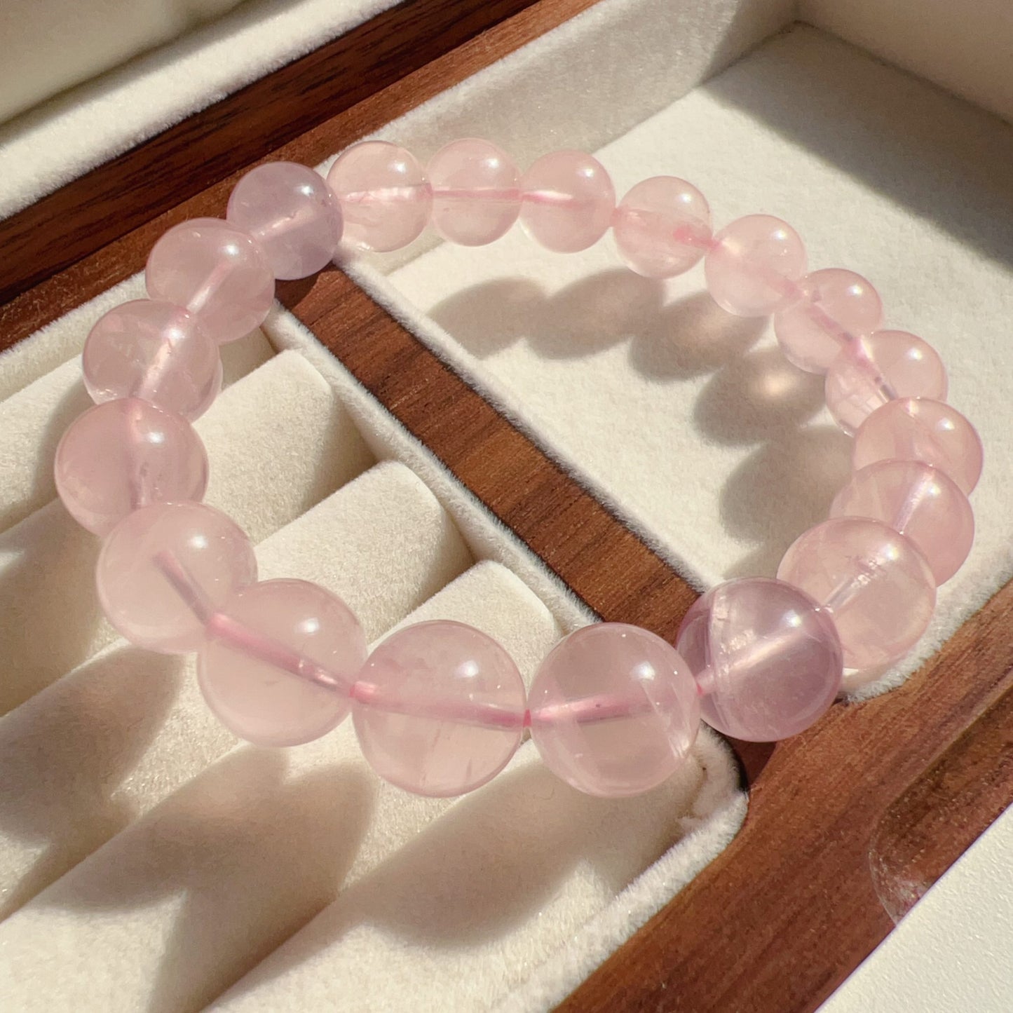 Natural Pink Rose Quartz Bracelet 10Mm | Mozambique Gemstone | Heart Chakra Love Healing Jewelry