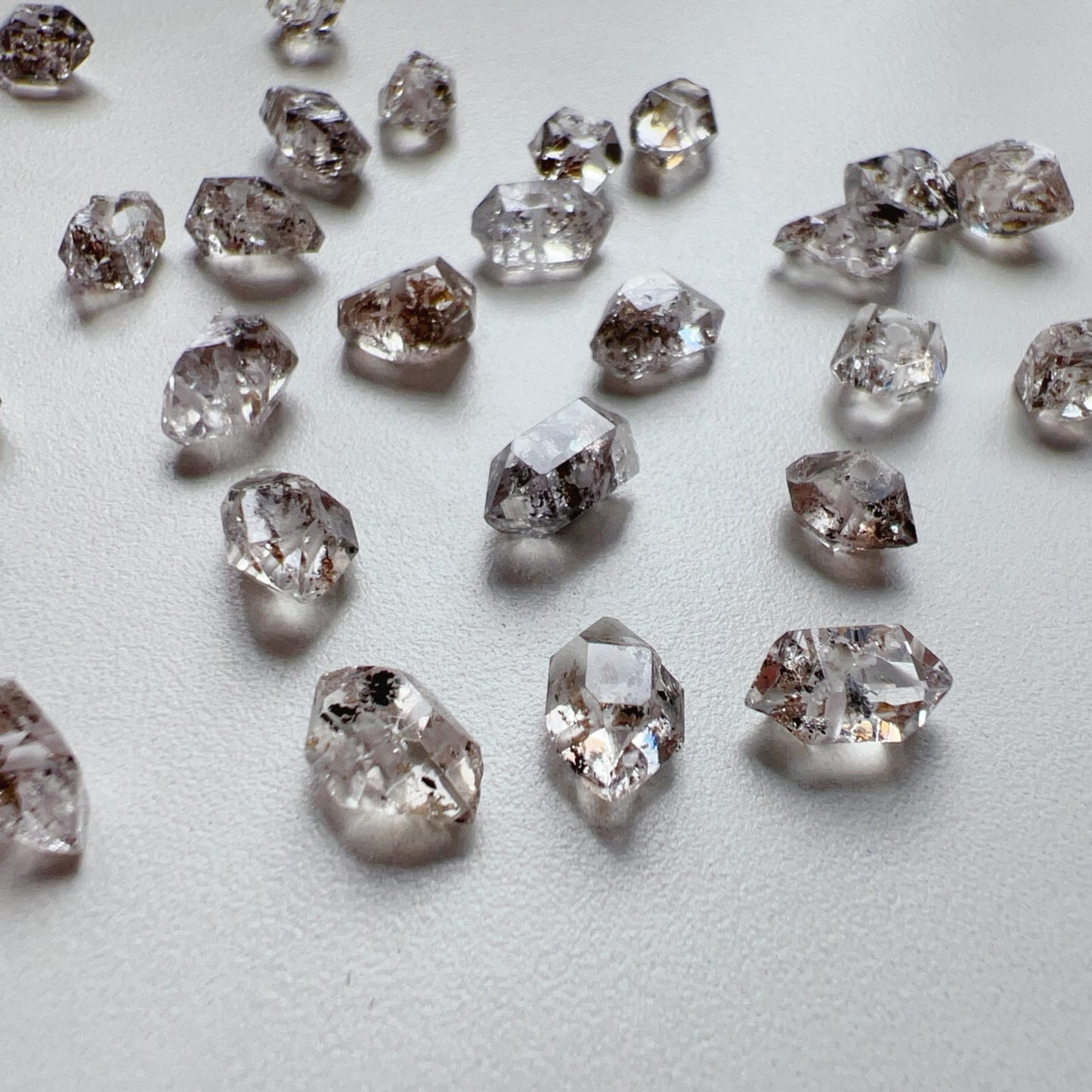 Premium Herkimer Diamond Beads With Natural Oil-Included – Raw Crystal Beads For Diy Jewelry Making