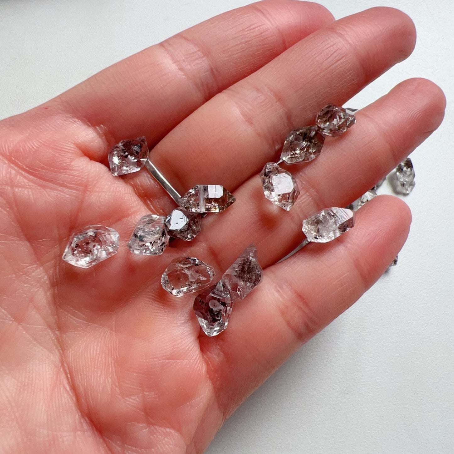 Premium Herkimer Diamond Beads With Natural Oil-Included – Raw Crystal Beads For Diy Jewelry Making