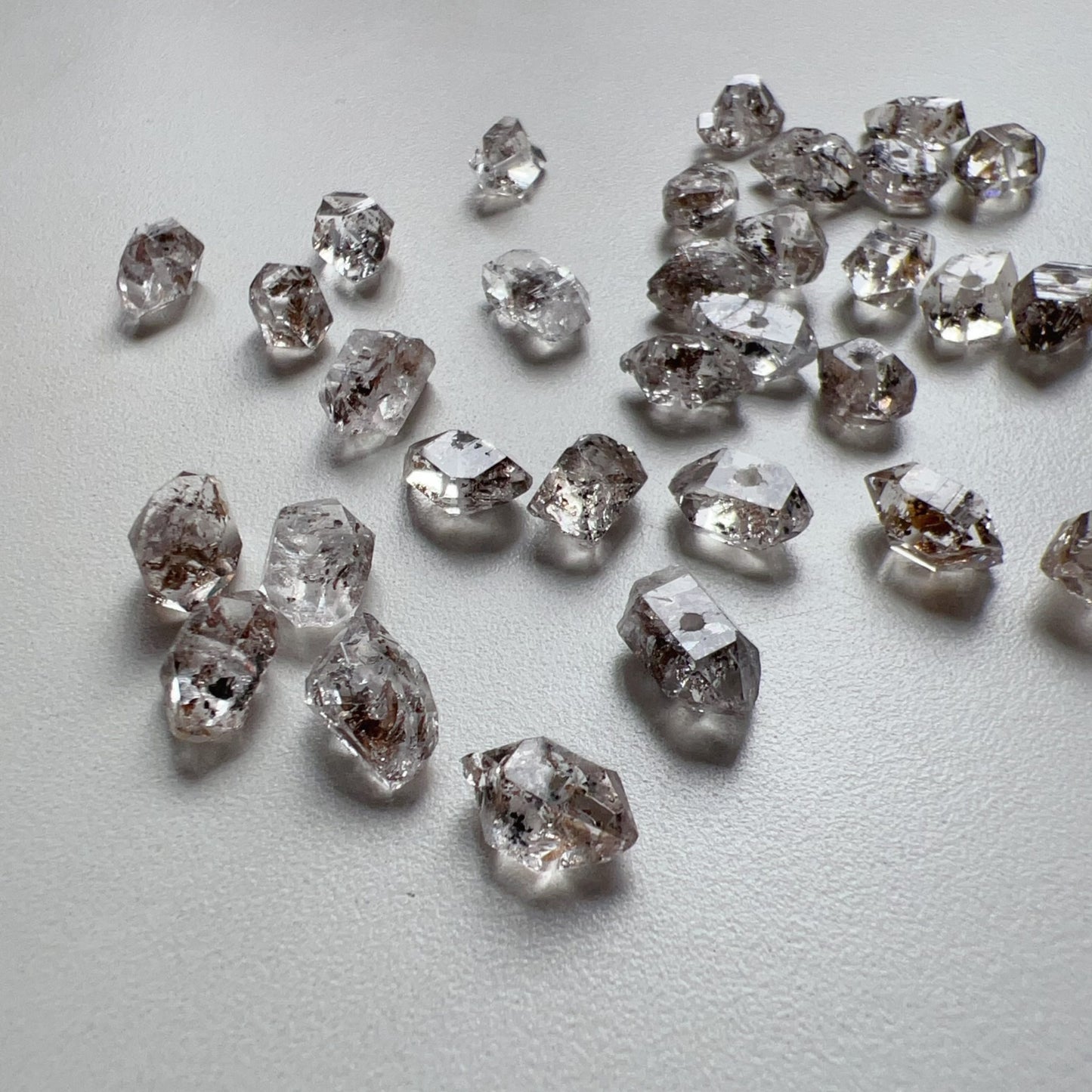 Premium Herkimer Diamond Beads With Natural Oil-Included – Raw Crystal Beads For Diy Jewelry Making