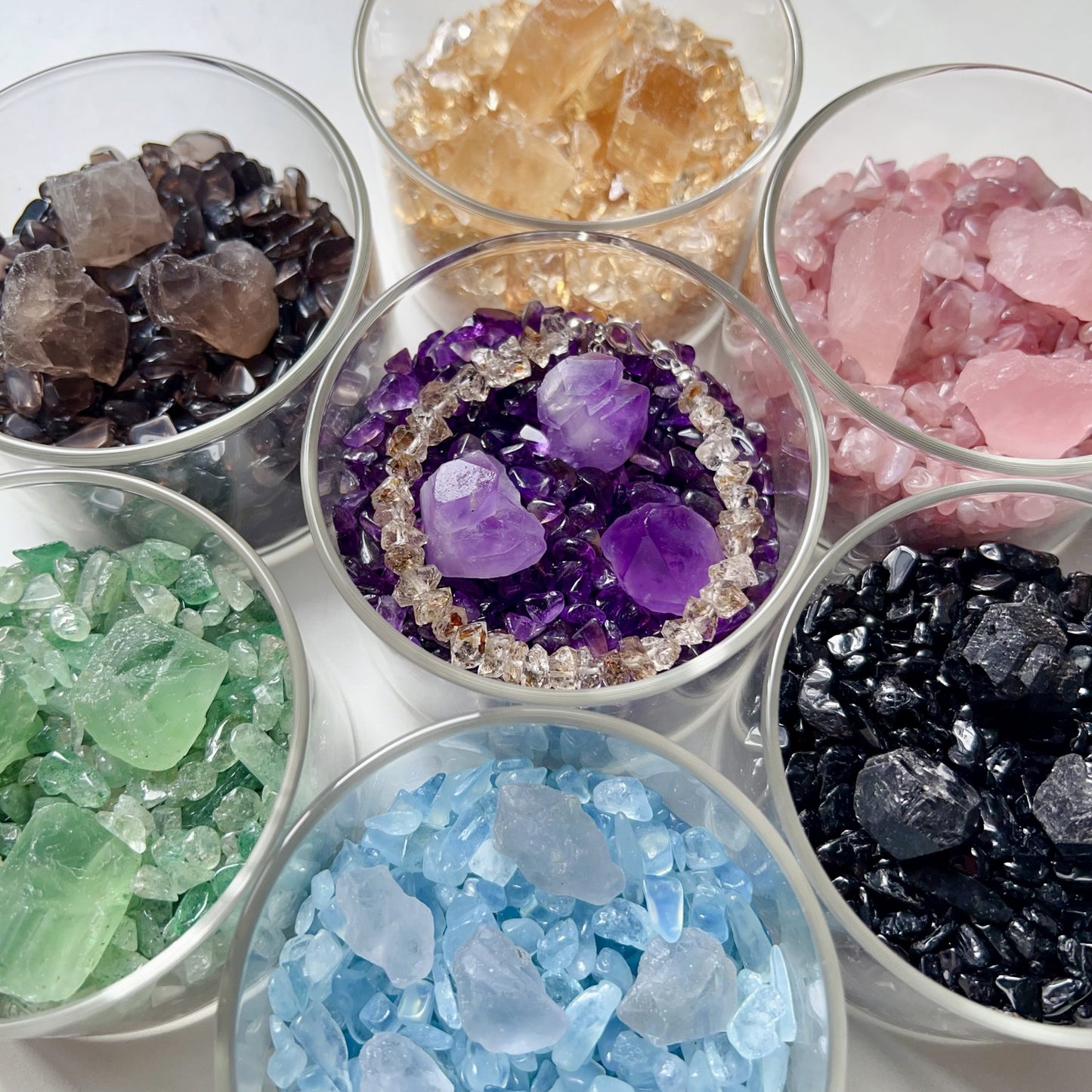 Healing Crystal Chip Cup With Raw Stones – Aromatherapy Diffuser, Spiritual Decor For Energy Balance And Space Purification