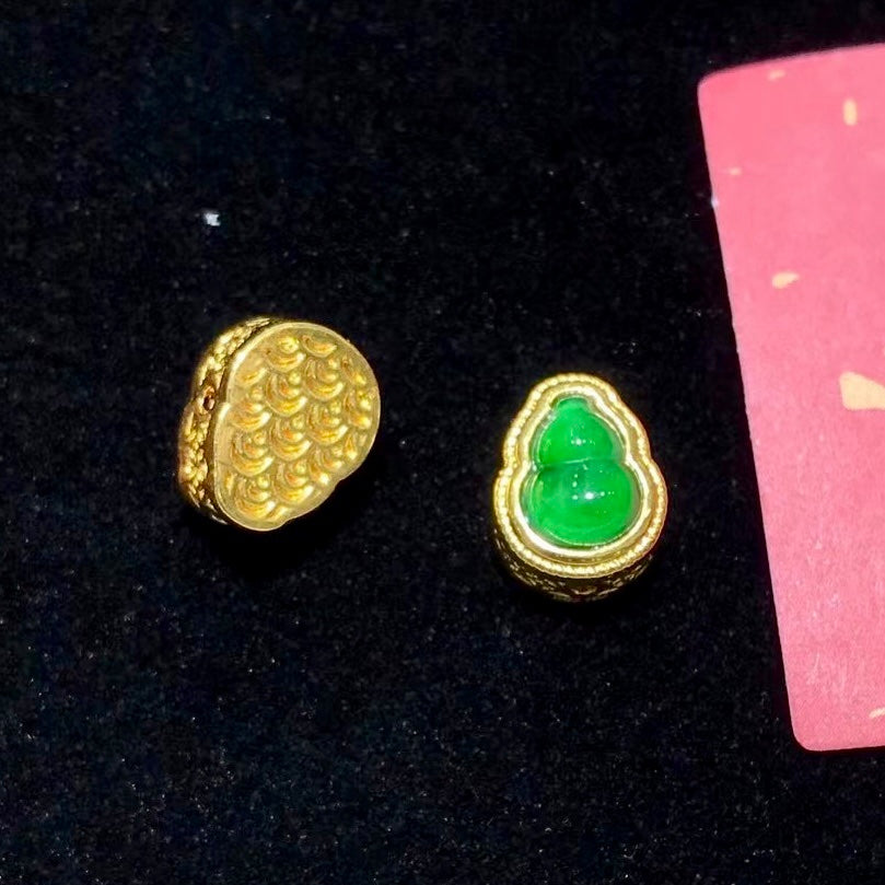 18K Gold Charm With Premium Jadeite Gourd | Pandora Box Diy Jewelry Project