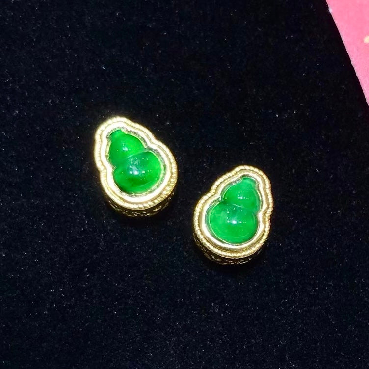 18K Gold Charm With Premium Jadeite Gourd | Pandora Box Diy Jewelry Project