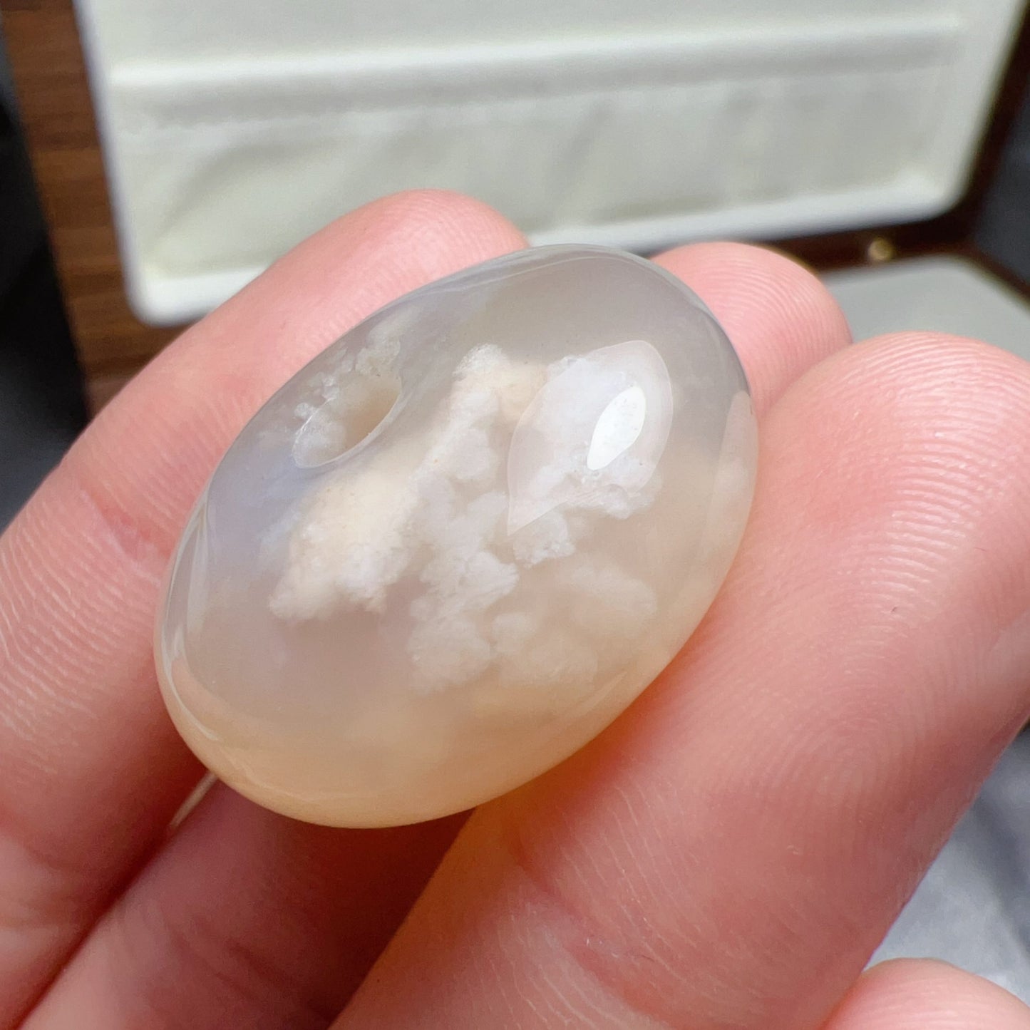 Cherry Blossom Agate Donut Pendant | Sakura Agate Jewelry Findings For Diy Project