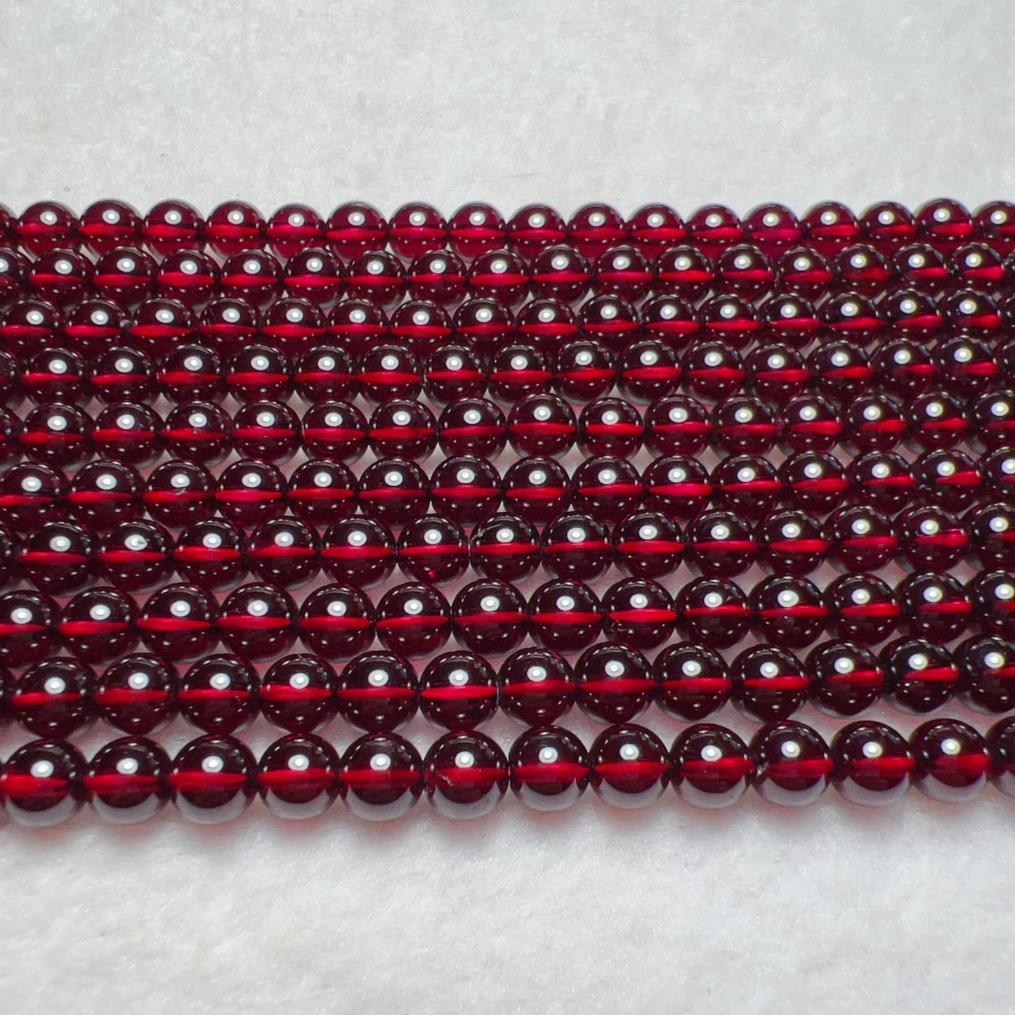 Premium 5.5Mm Natural Almandine Red Garnet Bead Strands – Ideal For Diy Jewelry Making And Craft Projects