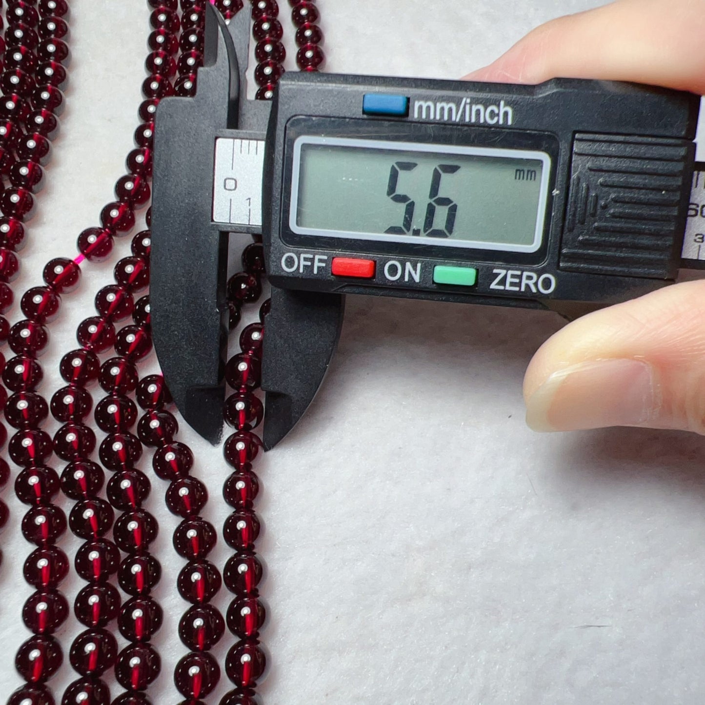 Premium 5.5Mm Natural Almandine Red Garnet Bead Strands – Ideal For Diy Jewelry Making And Craft Projects