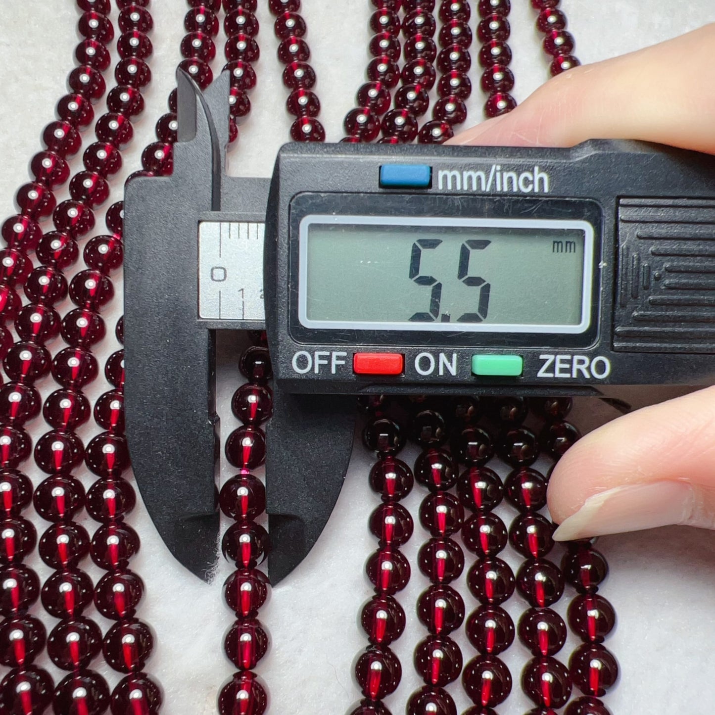 Premium 5.5Mm Natural Almandine Red Garnet Bead Strands – Ideal For Diy Jewelry Making And Craft Projects