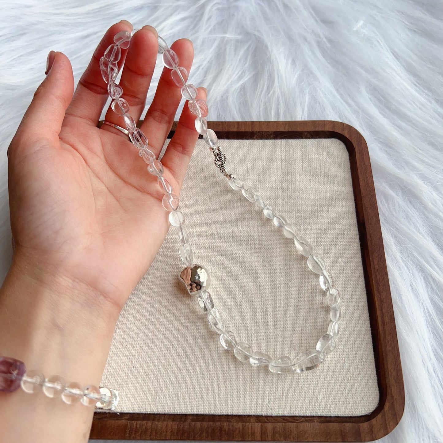 Custom Clear Quartz Necklace | Handcrafted With 925 Silver – Energy Cleanse & Chic Daily Style (Unisex)